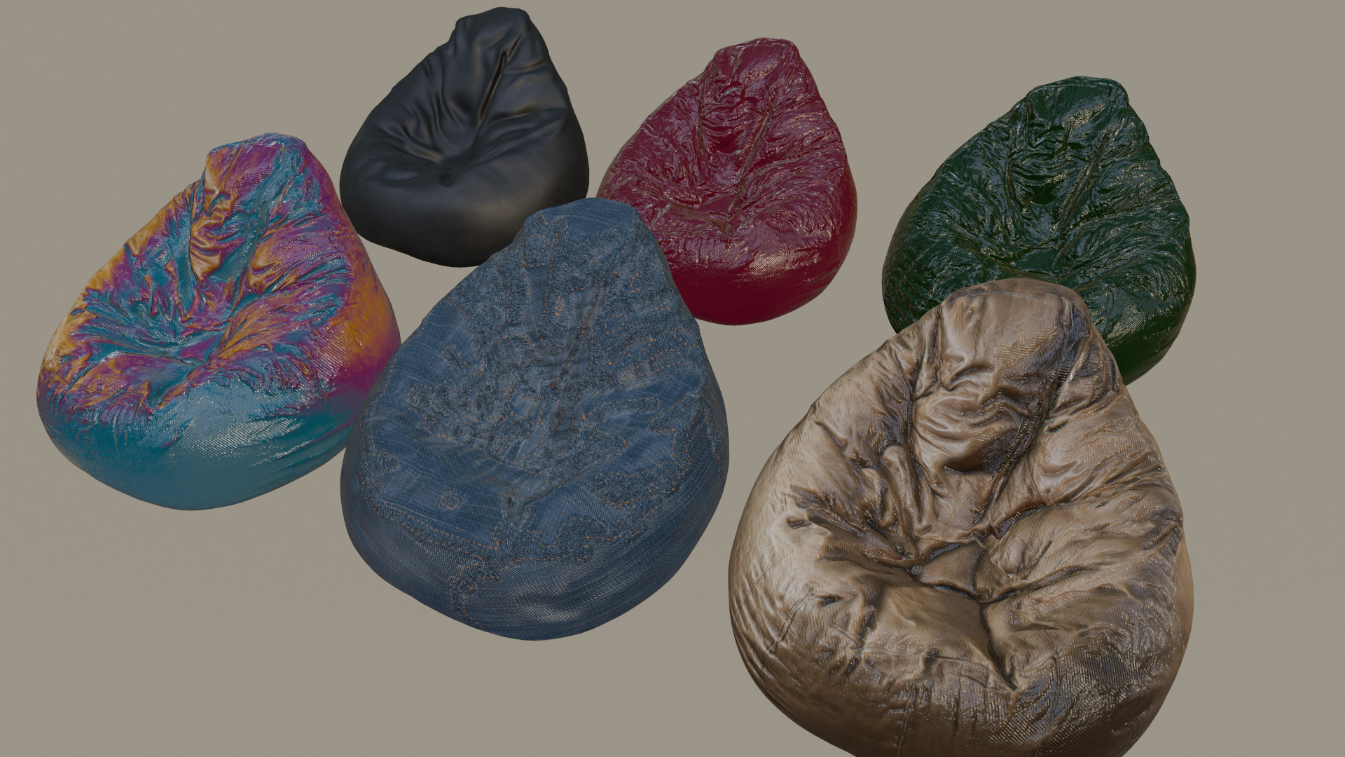 Bean Bag chair 3D model_28