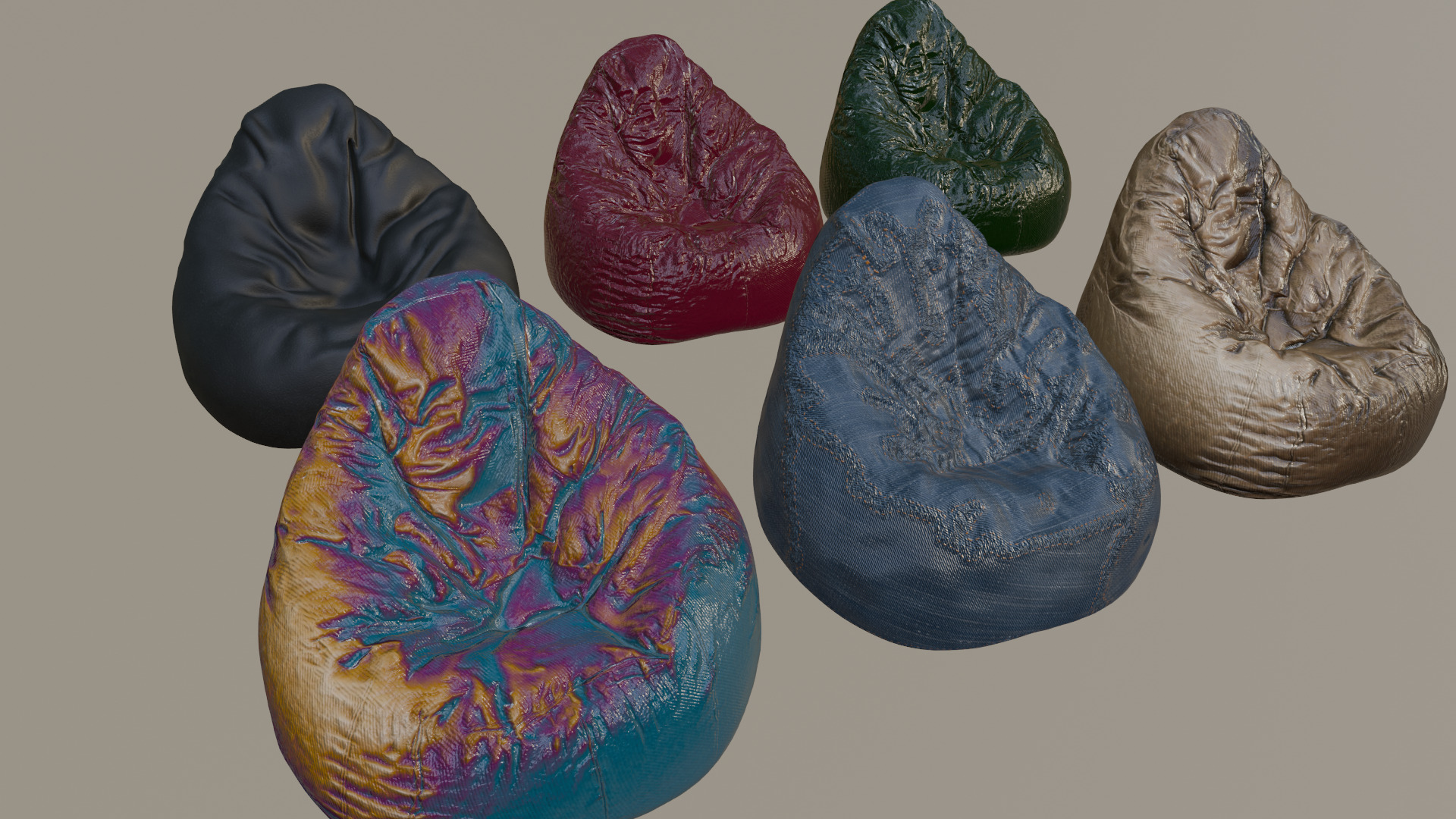 Bean Bag chair 3D model_20