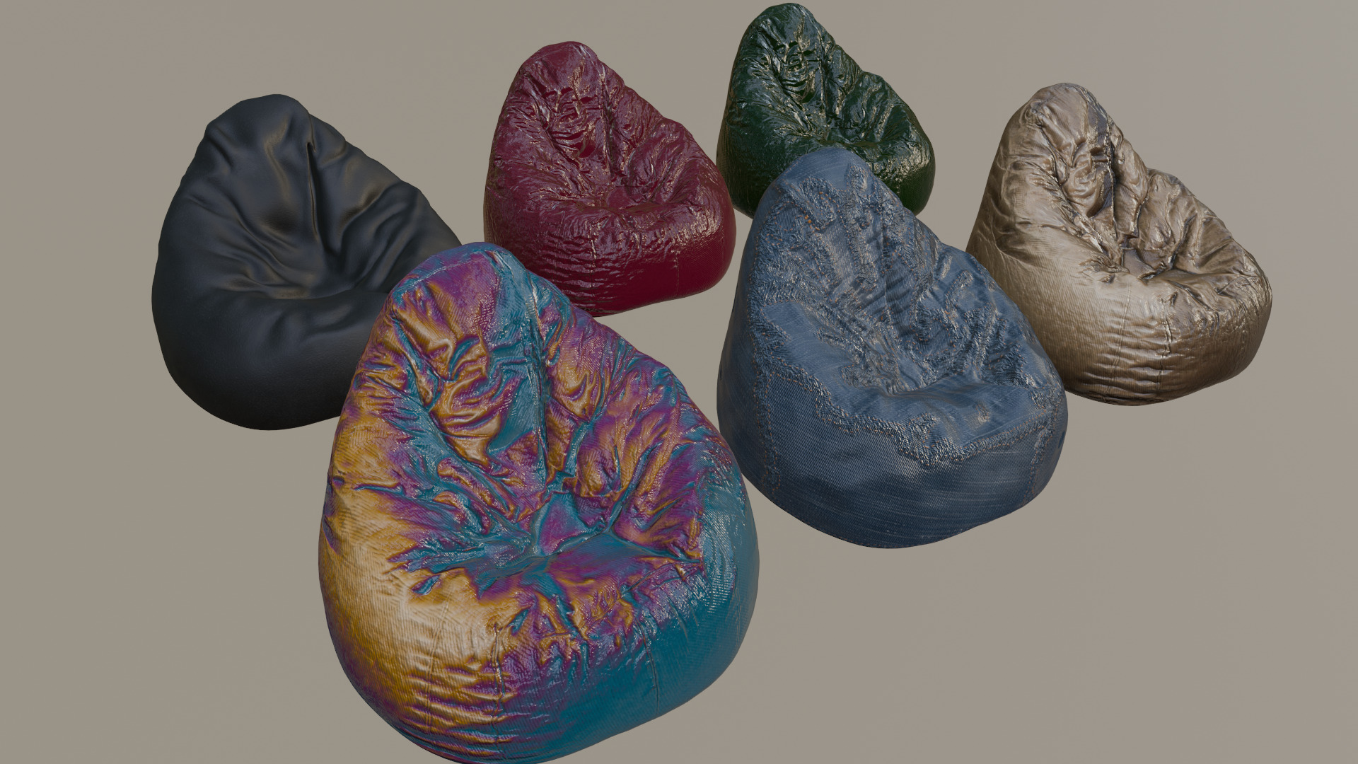 Bean Bag chair 3D model_19