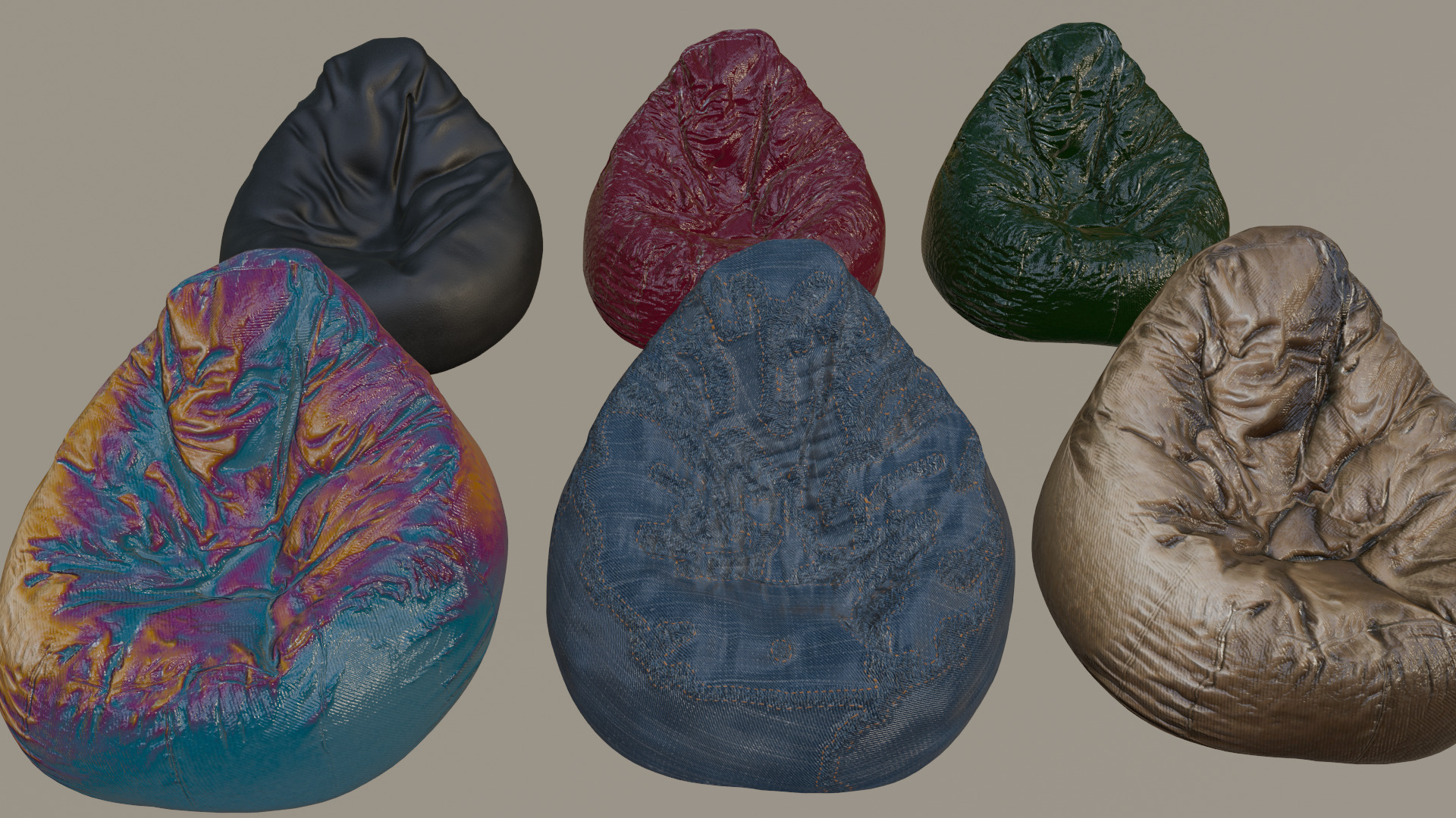 Bean Bag chair 3D model_10