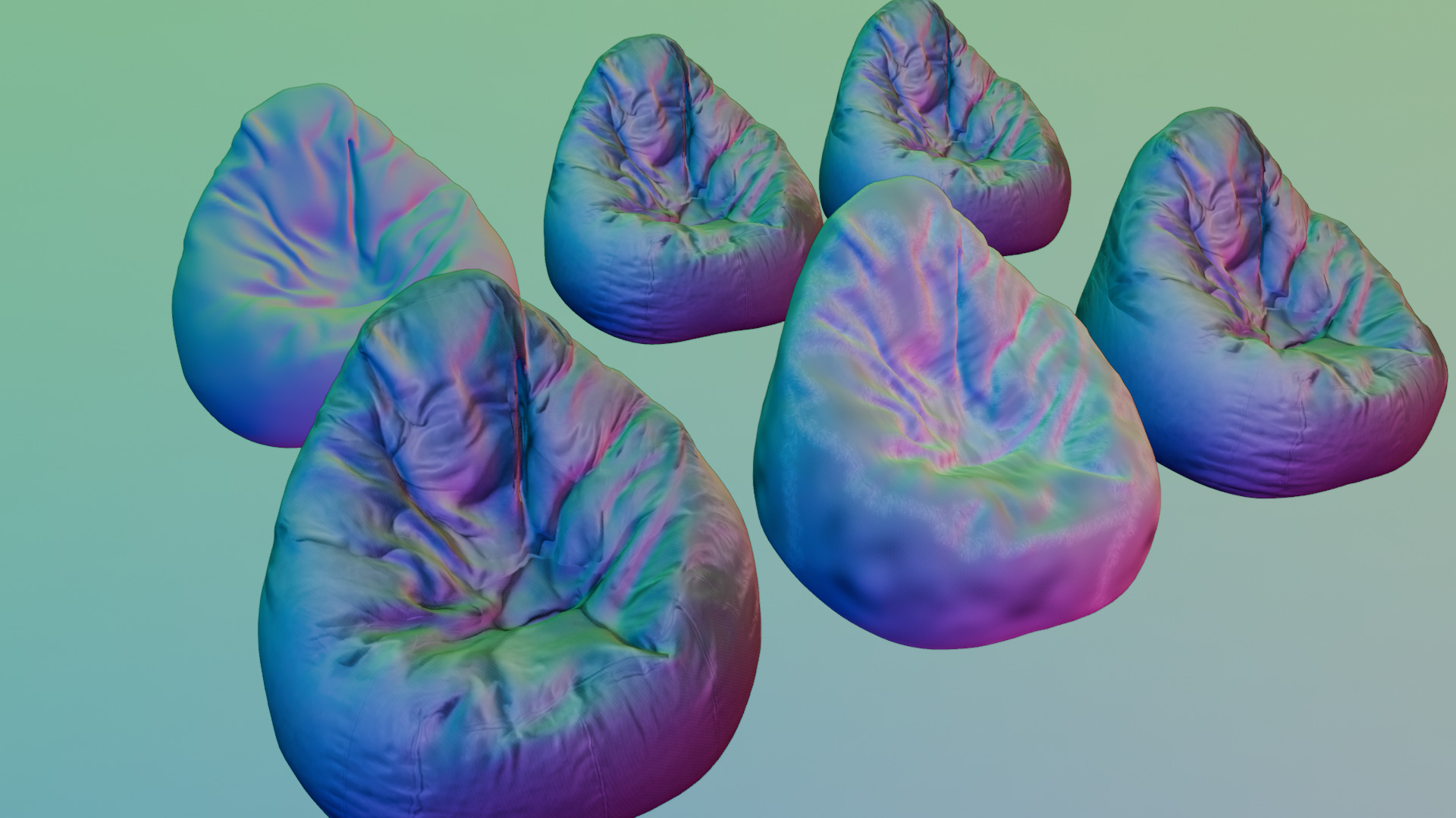 Bean Bag chair 3D model_39