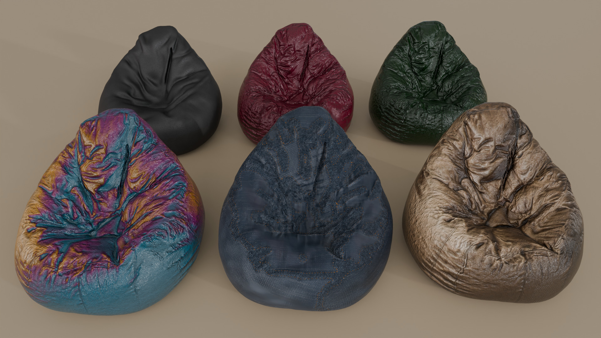 Bean Bag chair 3D model_8