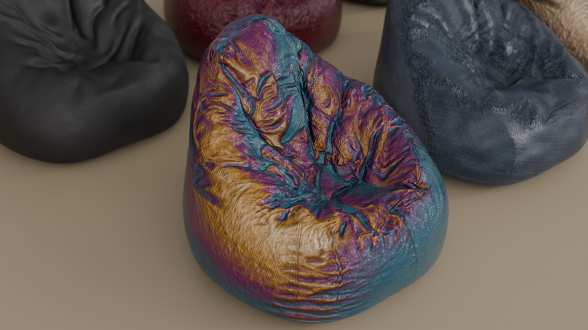 Bean Bag chair 3D model_1