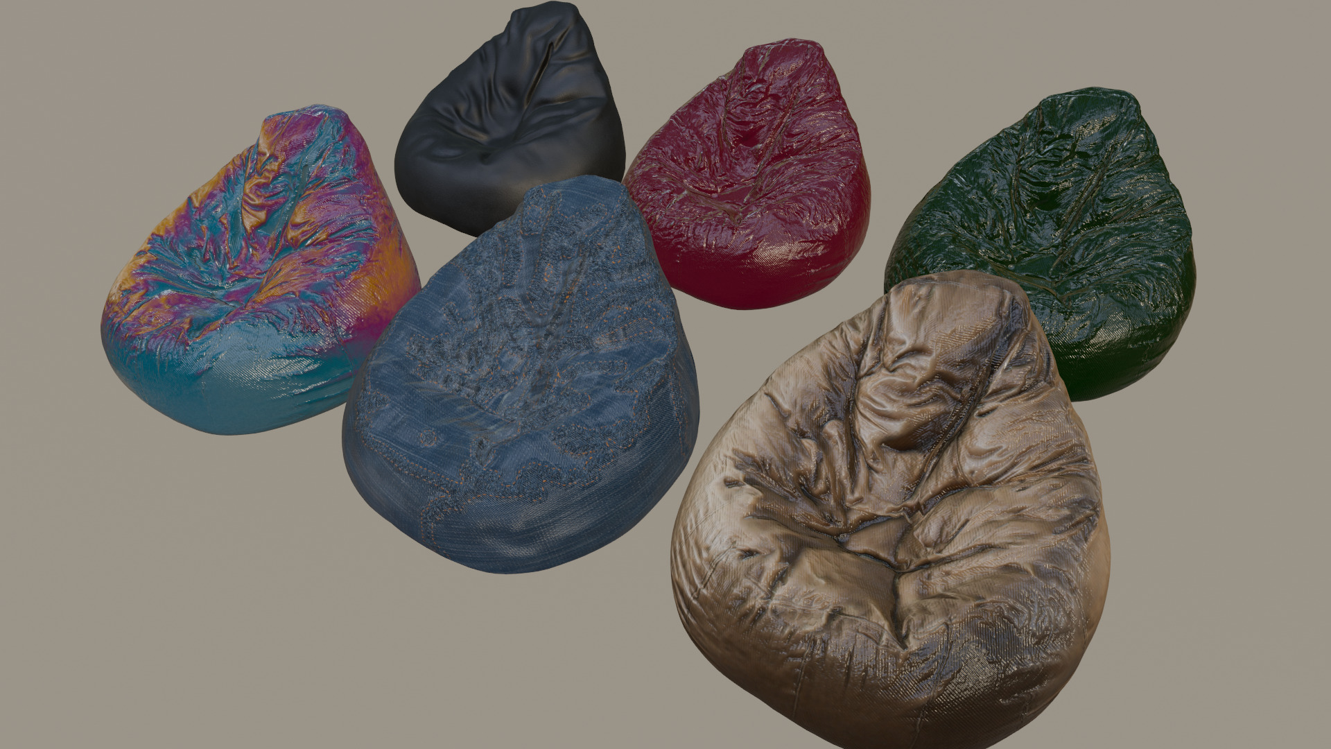 Bean Bag chair 3D model_15