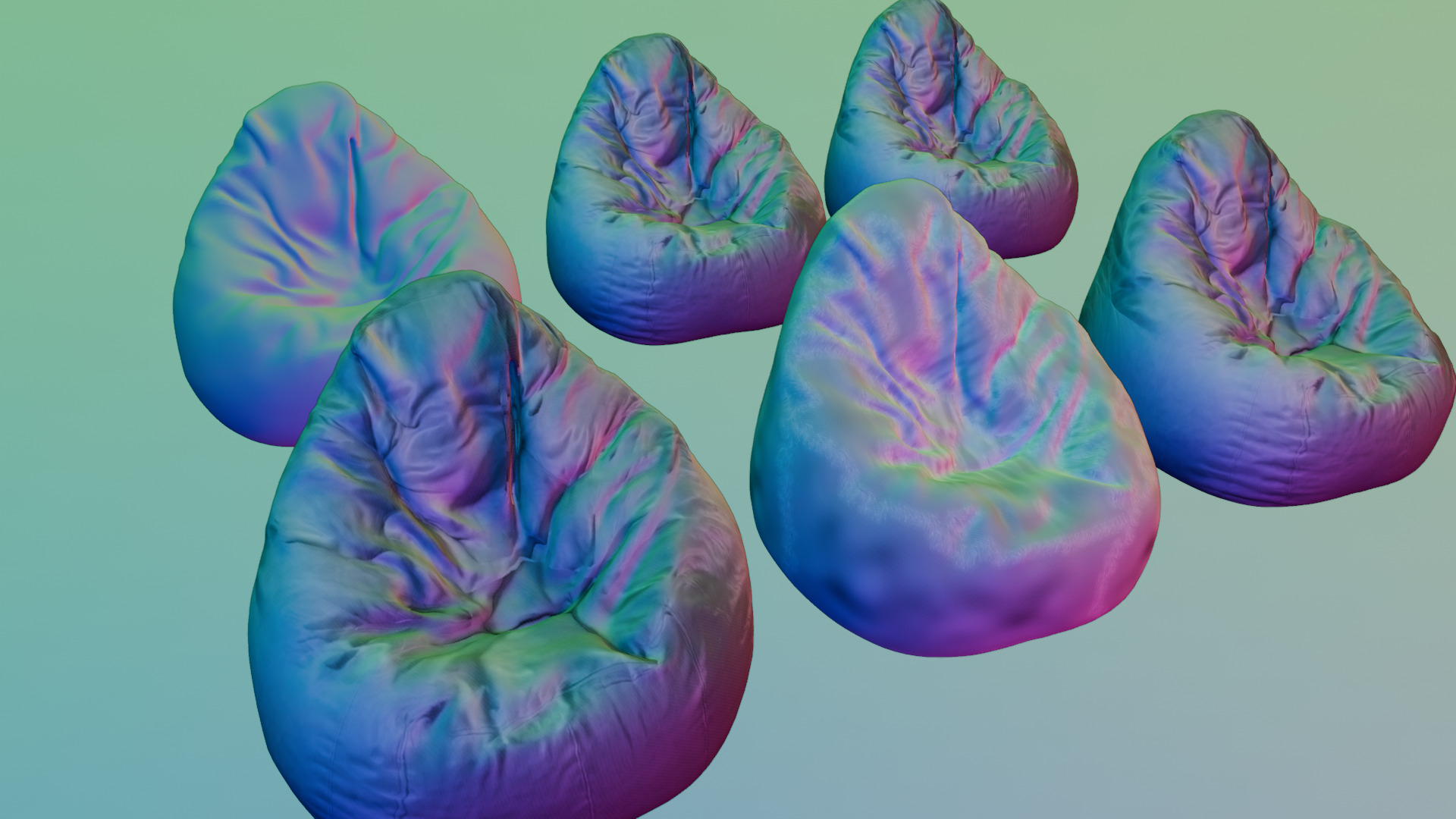 Bean Bag chair 3D model_42