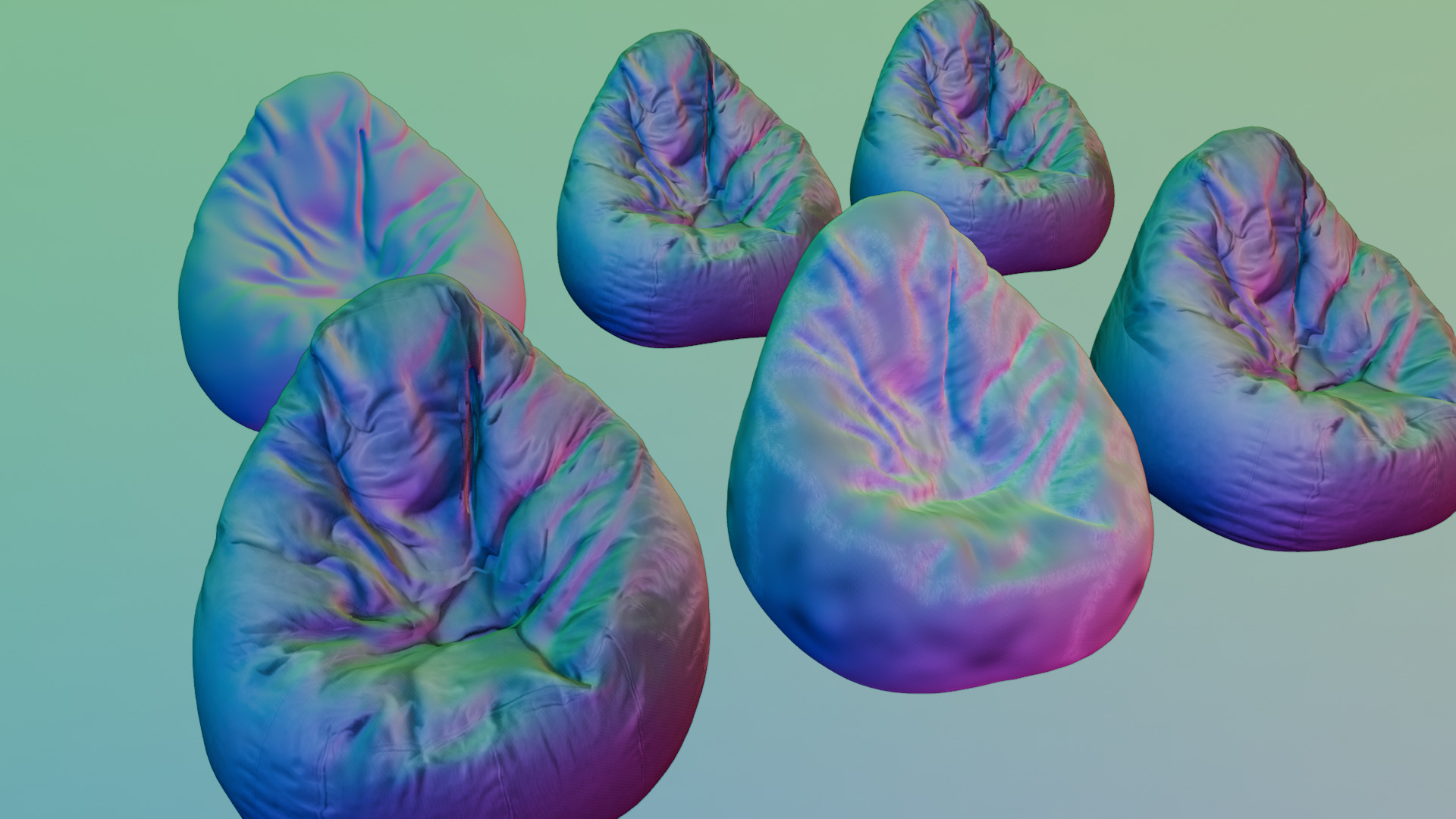 Bean Bag chair 3D model_45