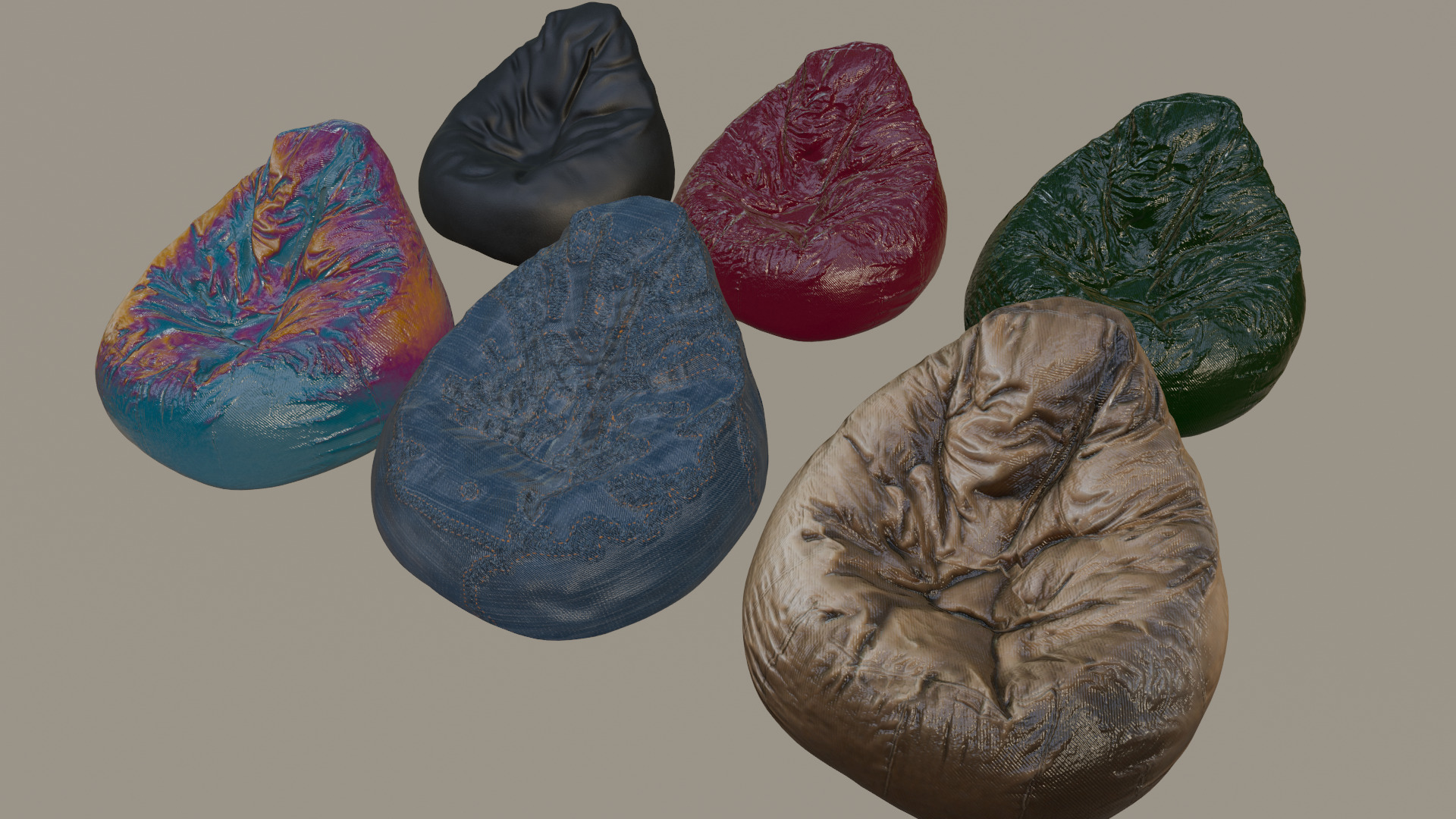 Bean Bag chair 3D model_30