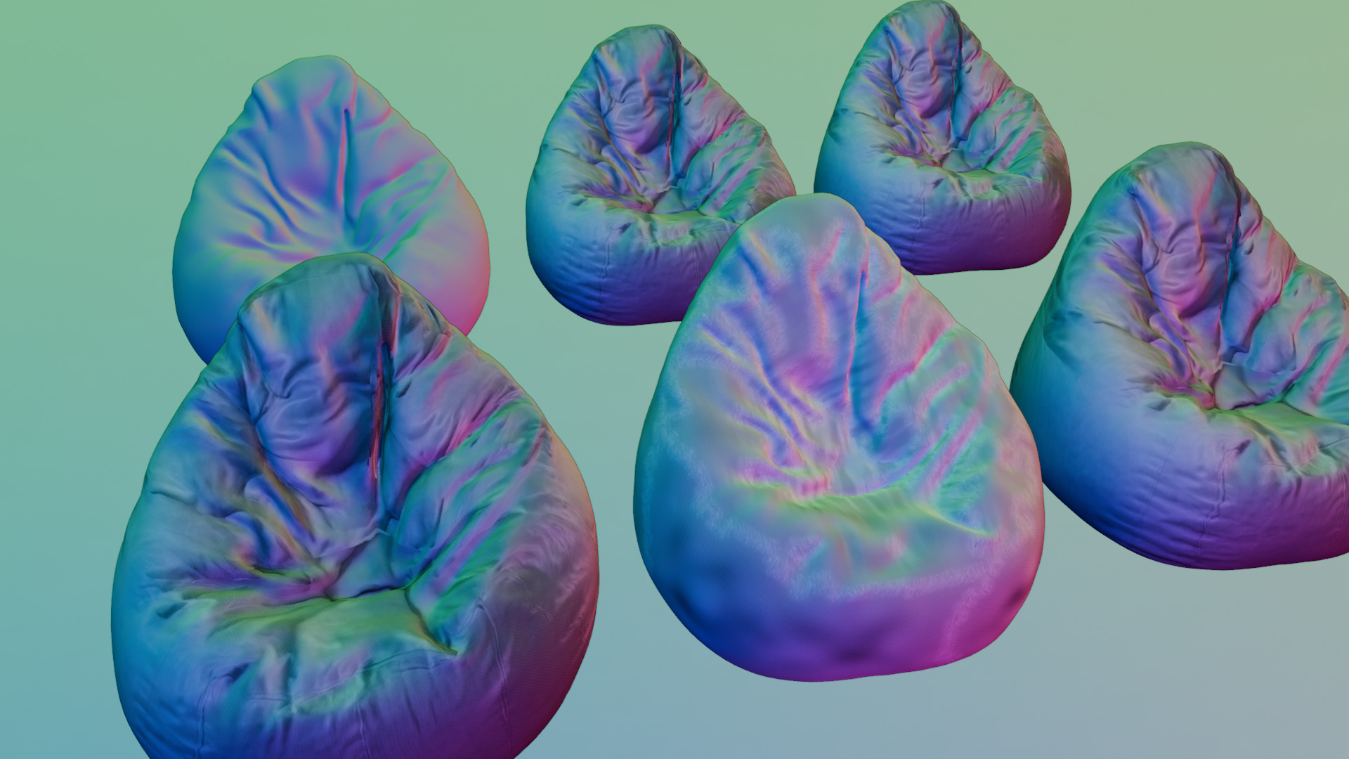 Bean Bag chair 3D model_47