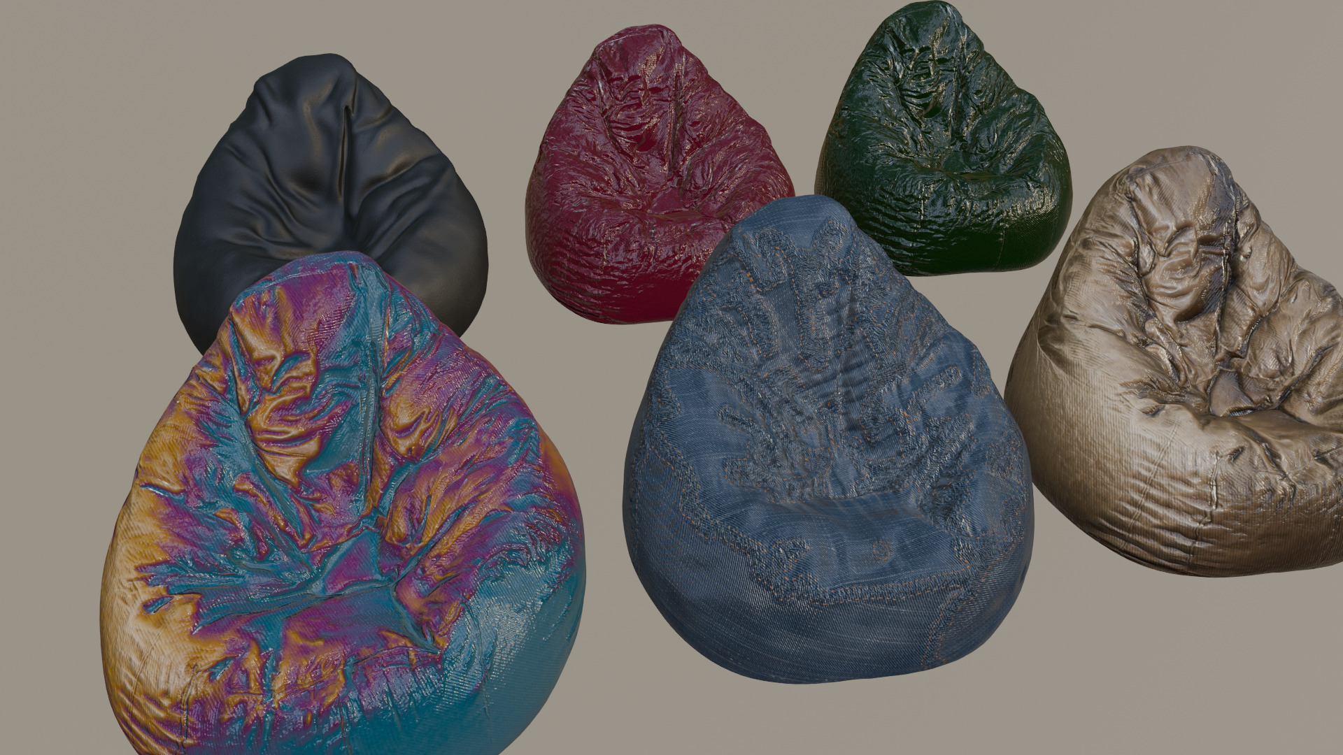 Bean Bag chair 3D model_21