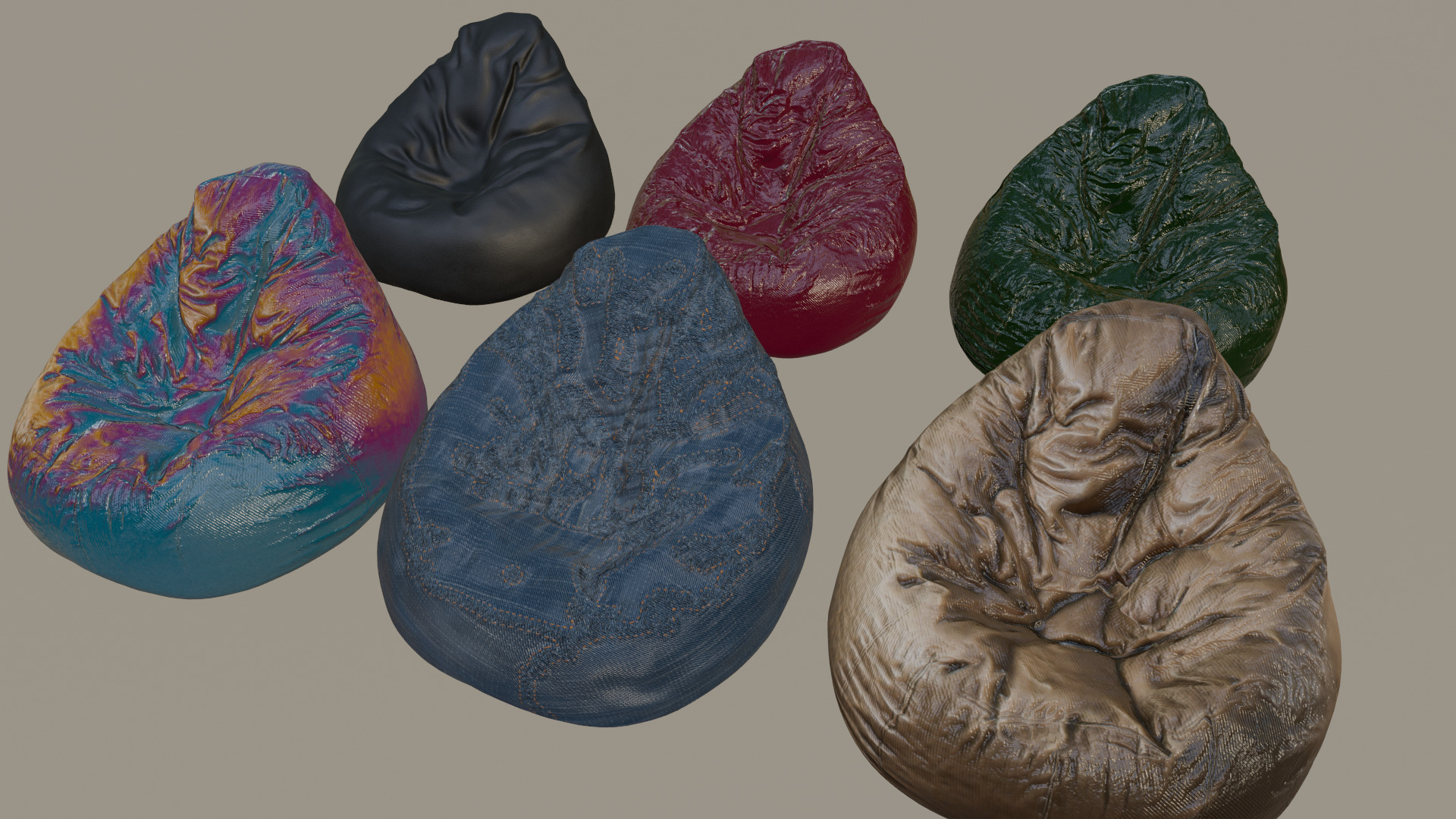Bean Bag chair 3D model_33
