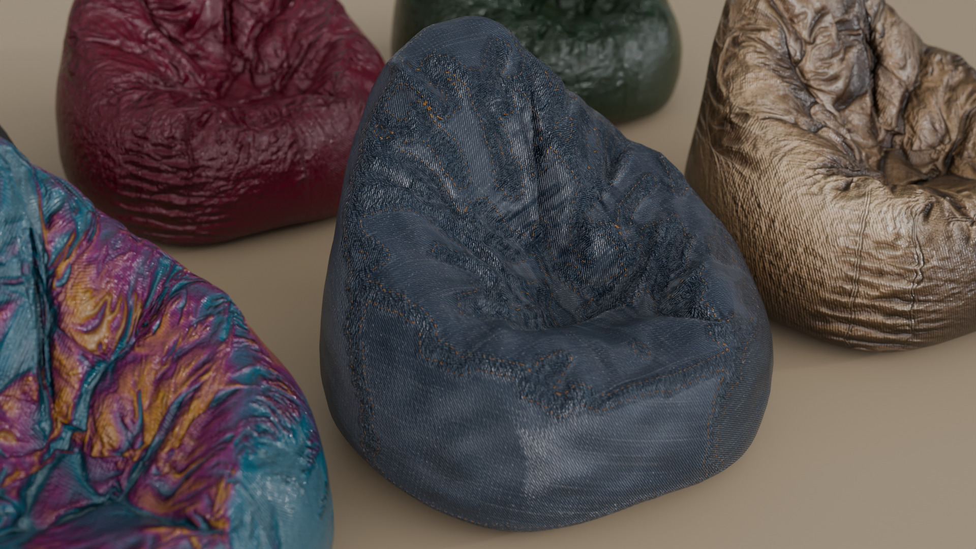 Bean Bag chair 3D model_5