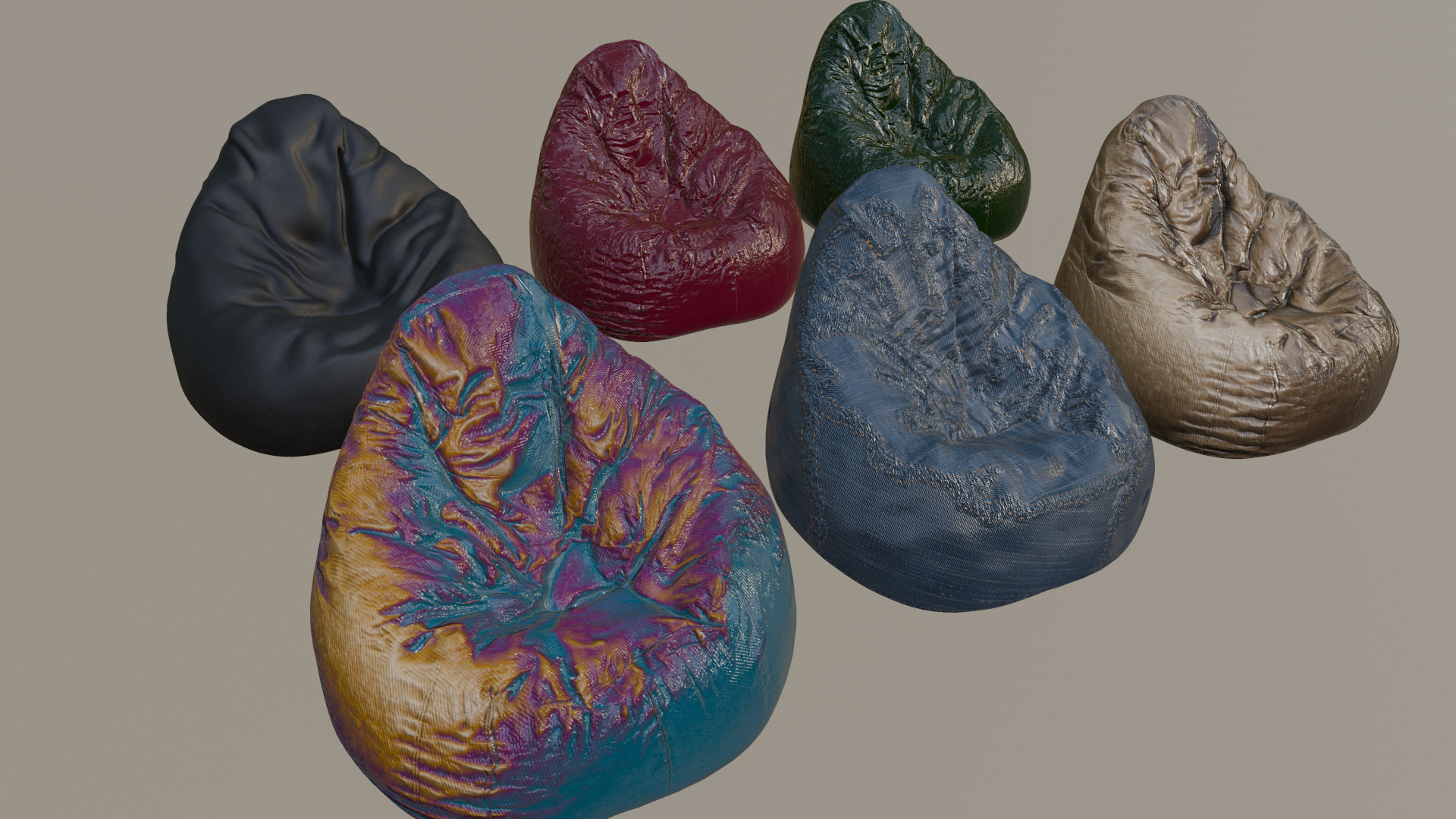 Bean Bag chair 3D model_17