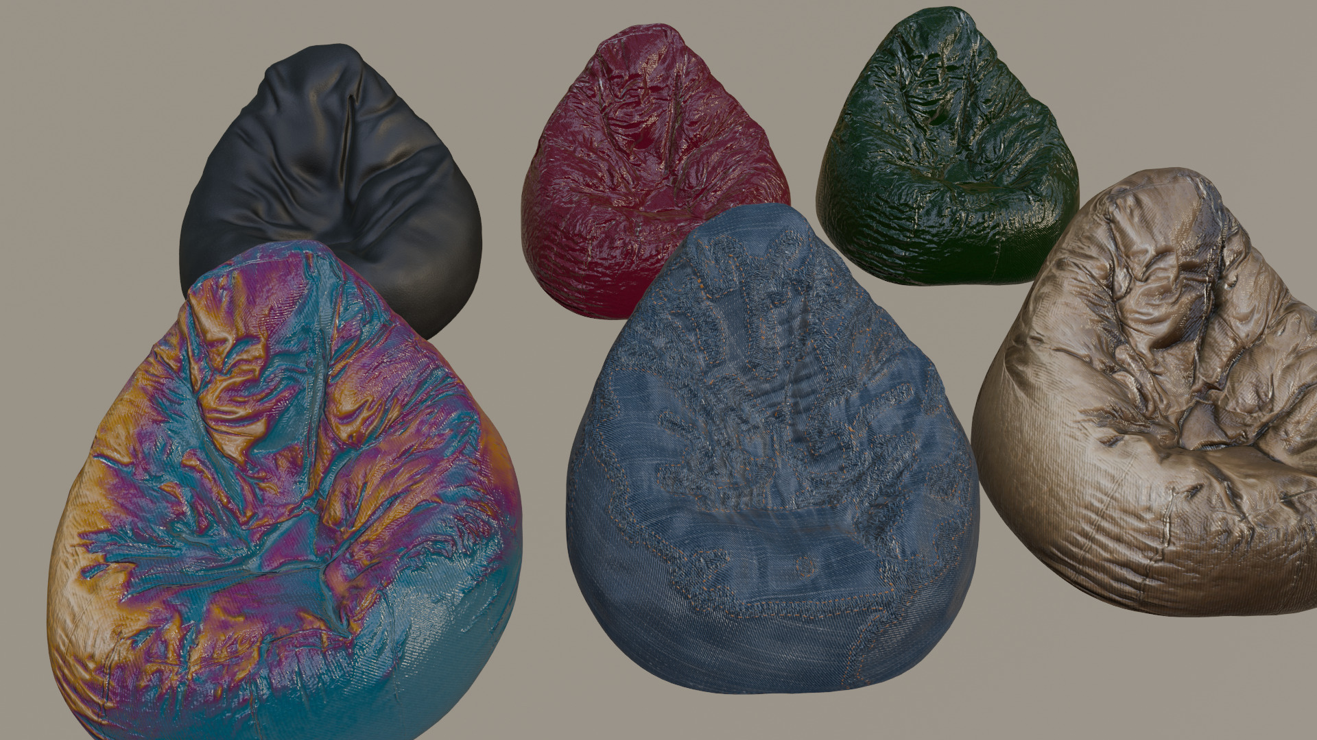 Bean Bag chair 3D model_23