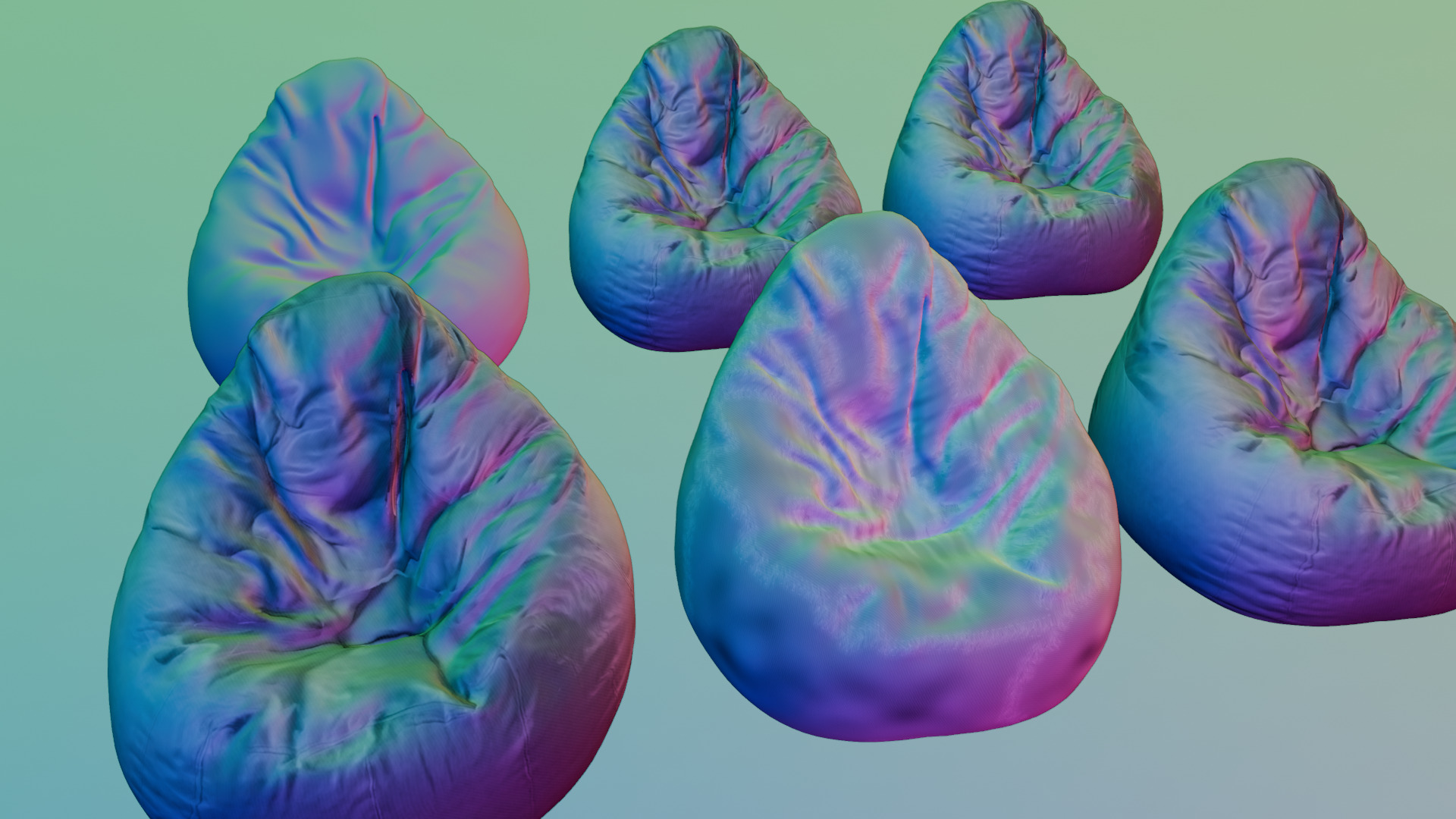 Bean Bag chair 3D model_43