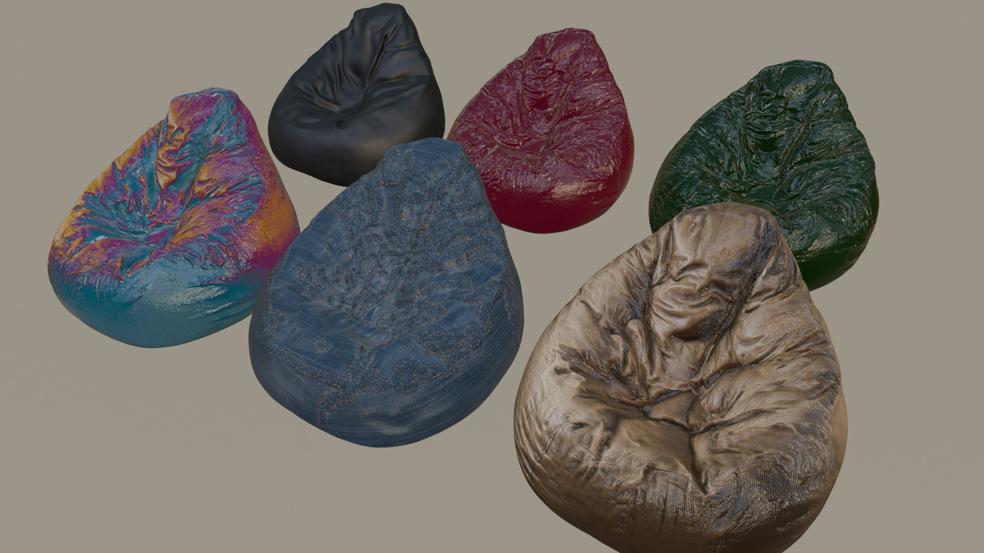 Bean Bag chair 3D model_31