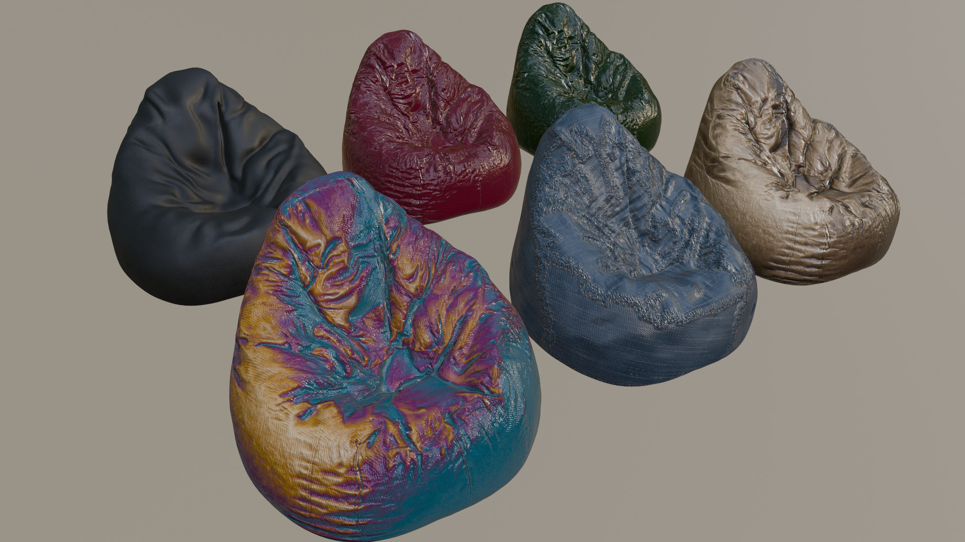 Bean Bag chair 3D model_12