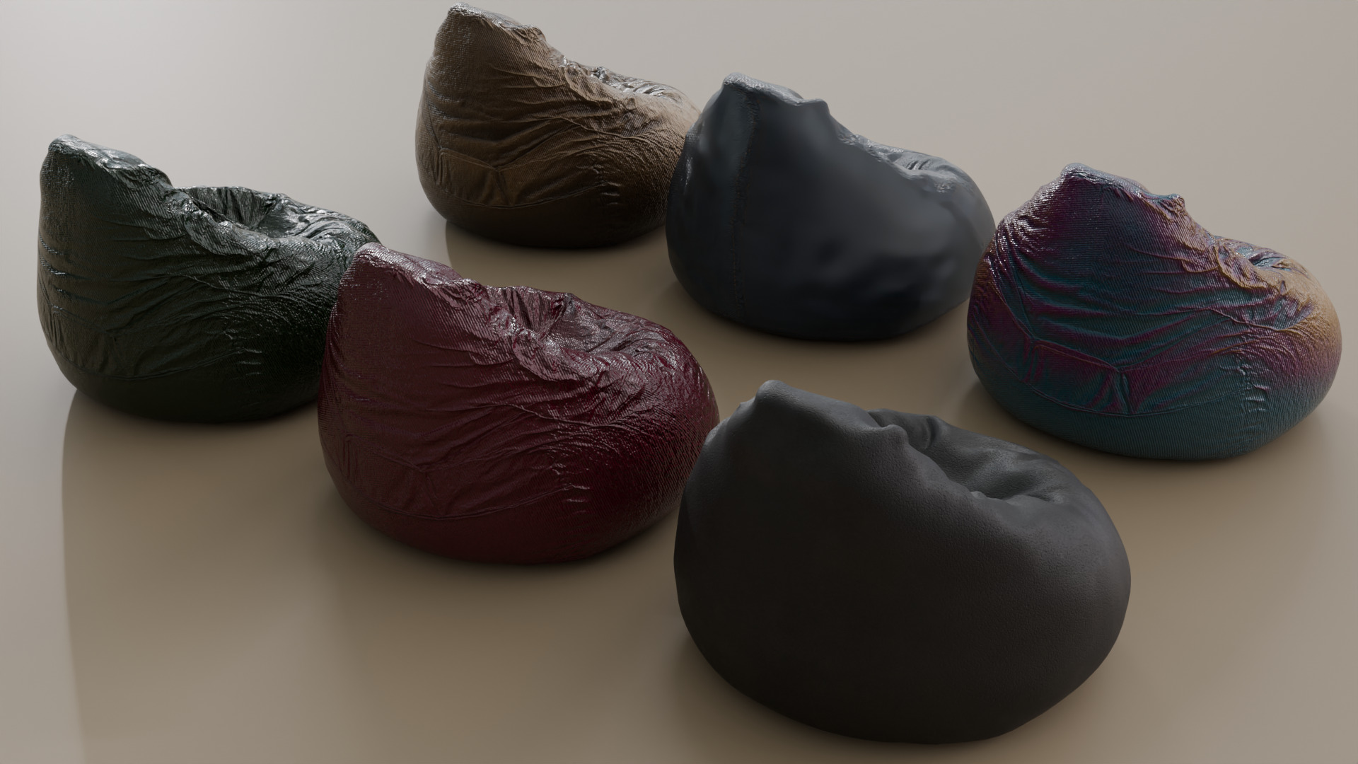 Bean Bag chair 3D model_9