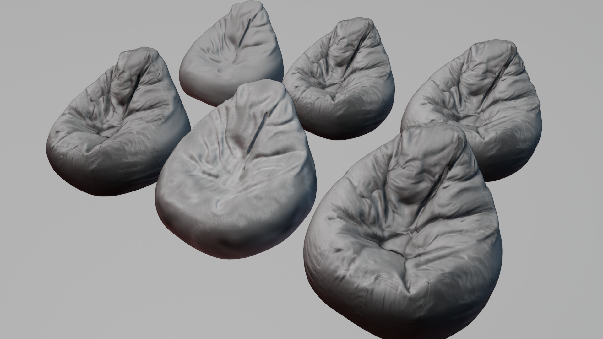 Bean Bag chair 3D model_37