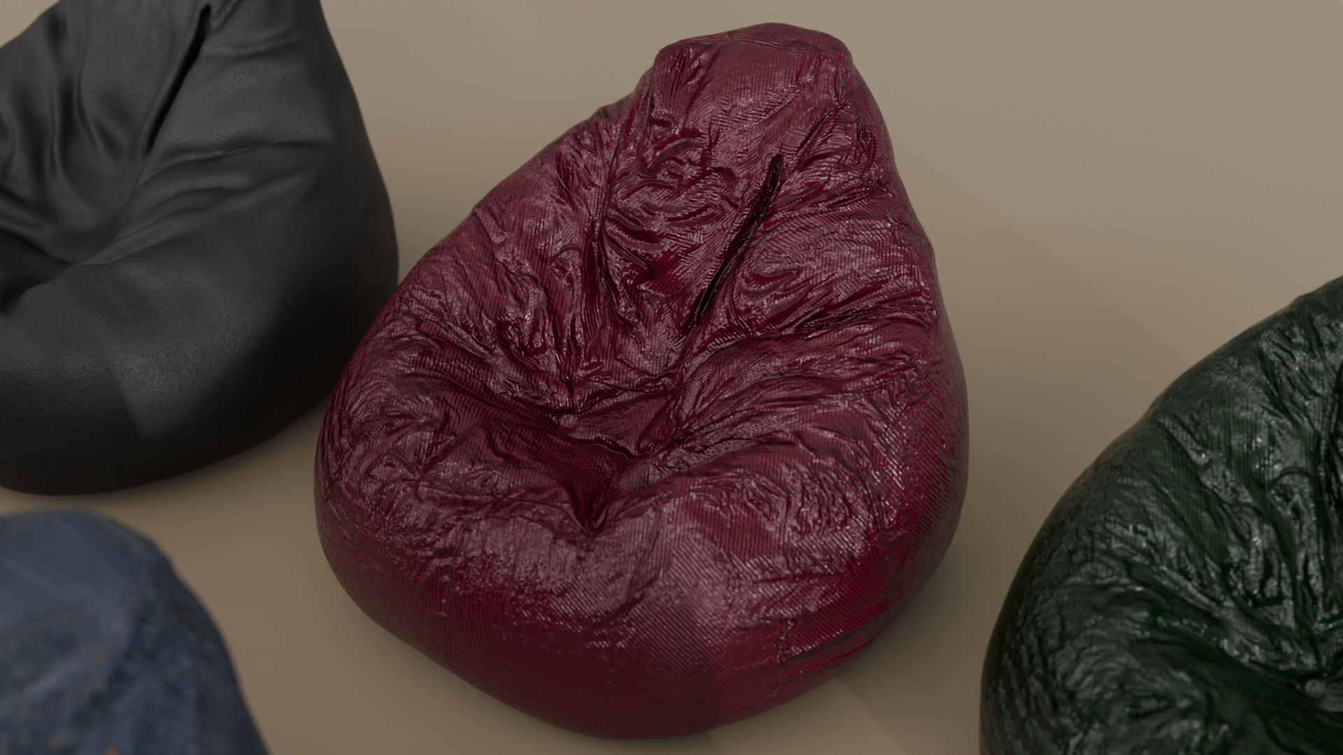Bean Bag chair 3D model_7