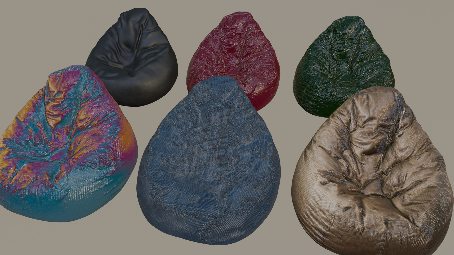 Bean Bag chair 3D model_22