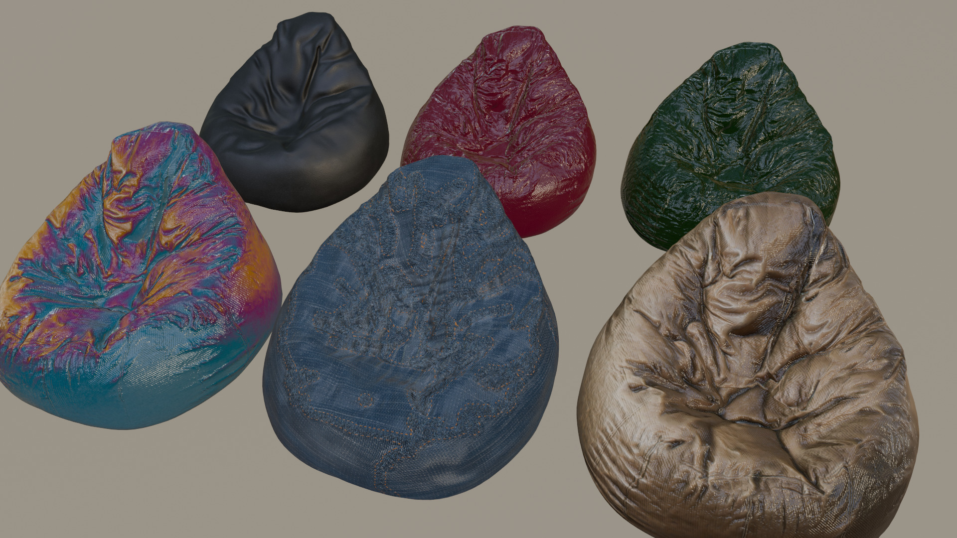 Bean Bag chair 3D model_34