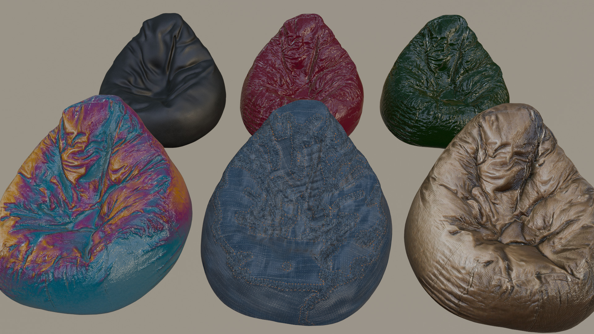 Bean Bag chair 3D model_26