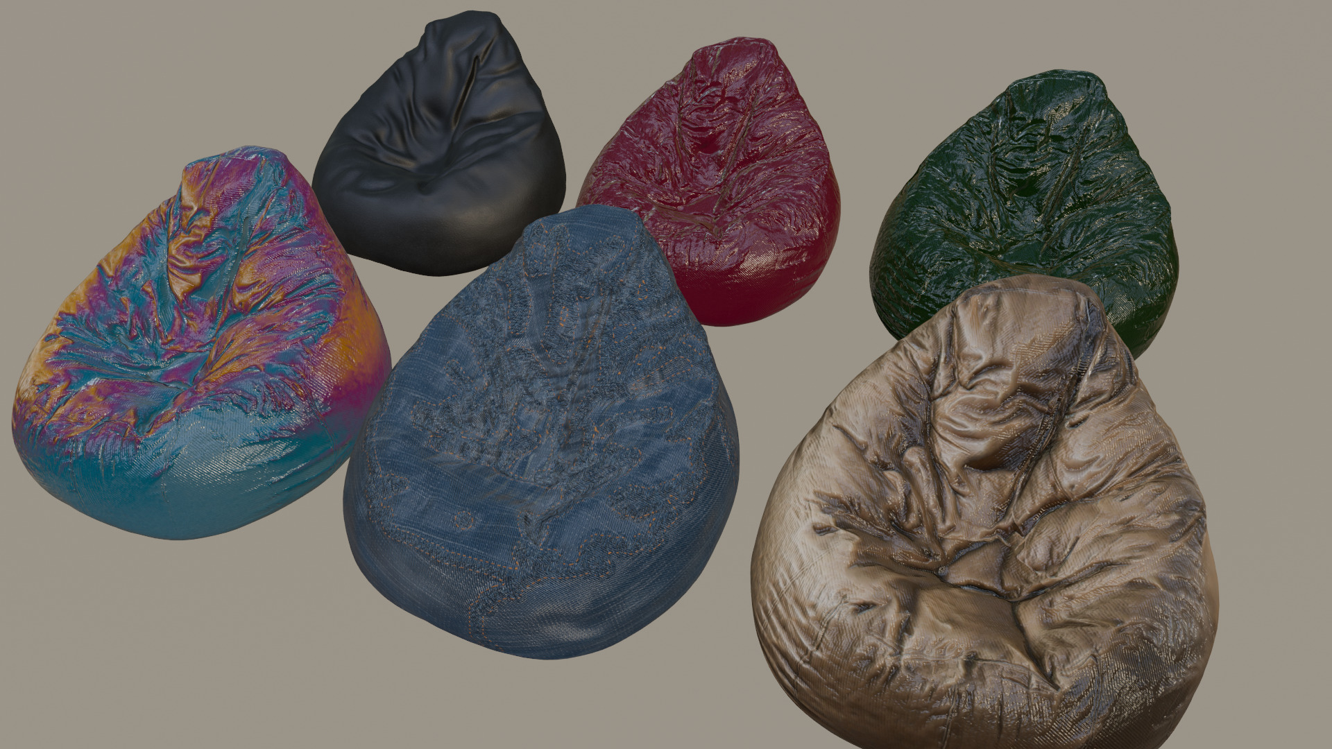 Bean Bag chair 3D model_32