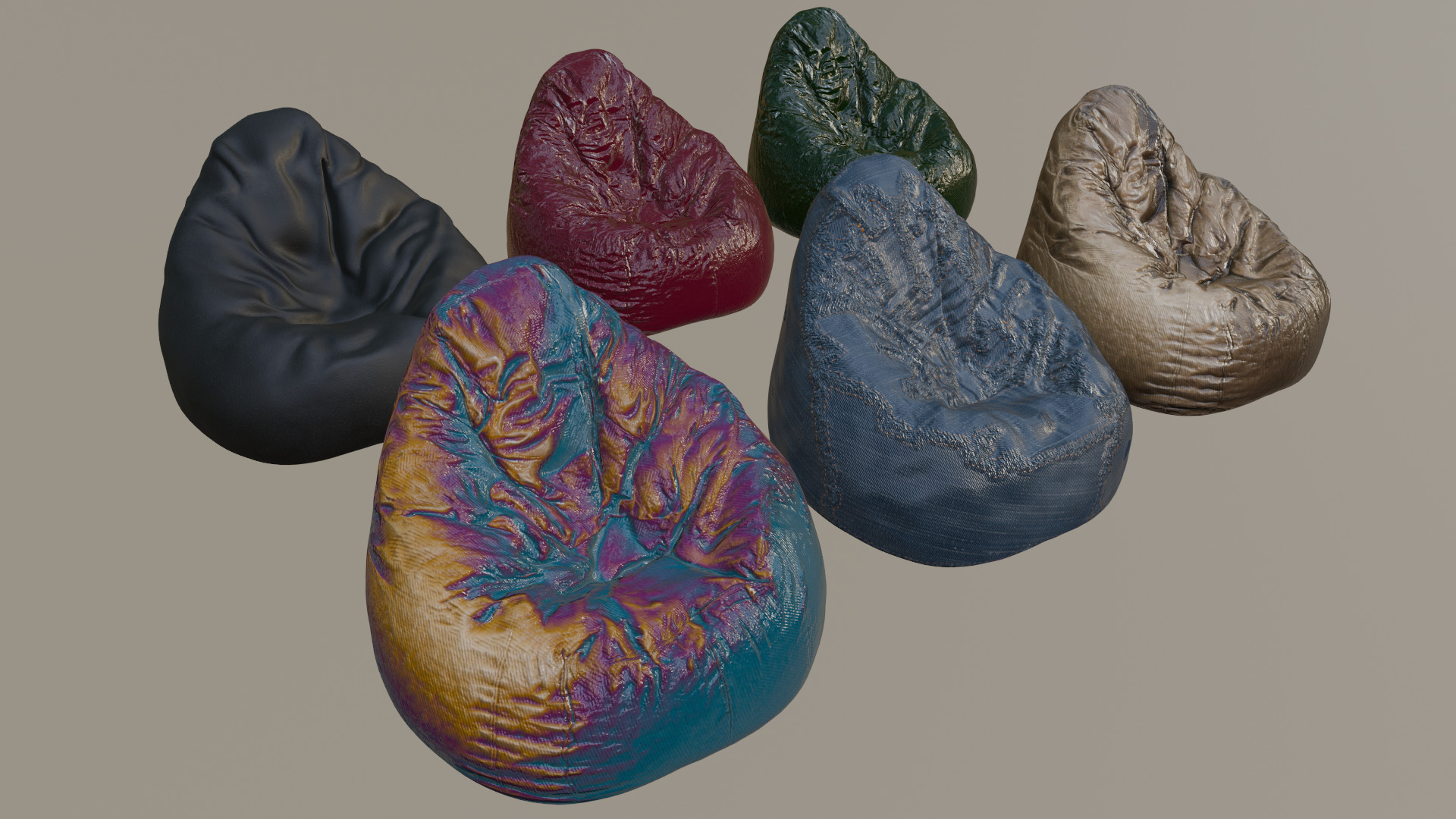 Bean Bag chair 3D model_16