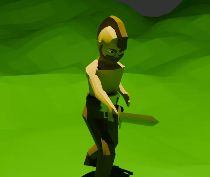 Low poly Bandit Free low-poly 3D model