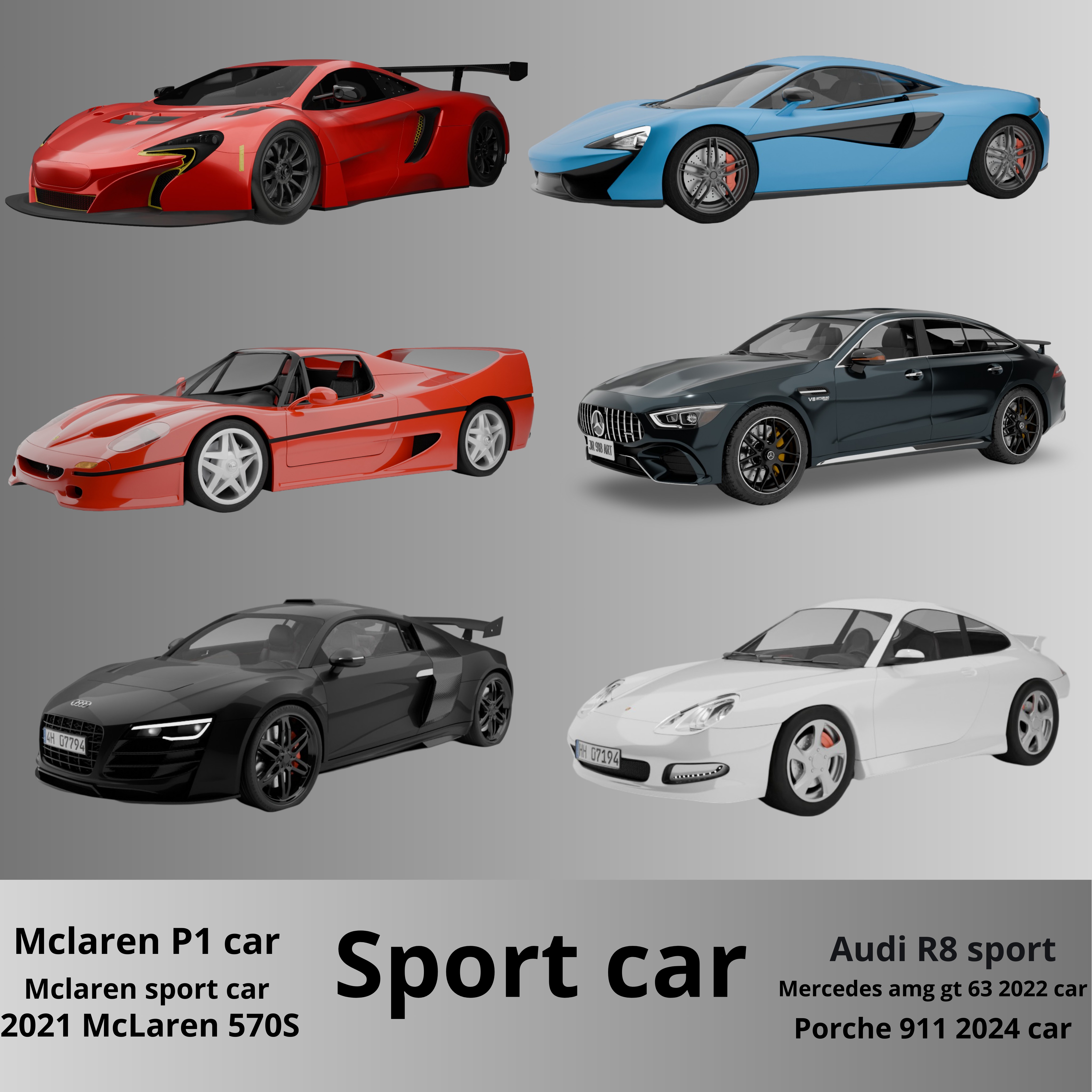 Ultimate 3D Car Hyper Realistic Sports Classic Luxury Vehicles 3D Model Collection_3