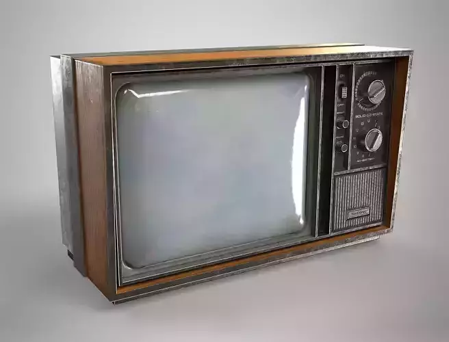 Retro TV - Vintage CRT Television Gameready Lowpoly