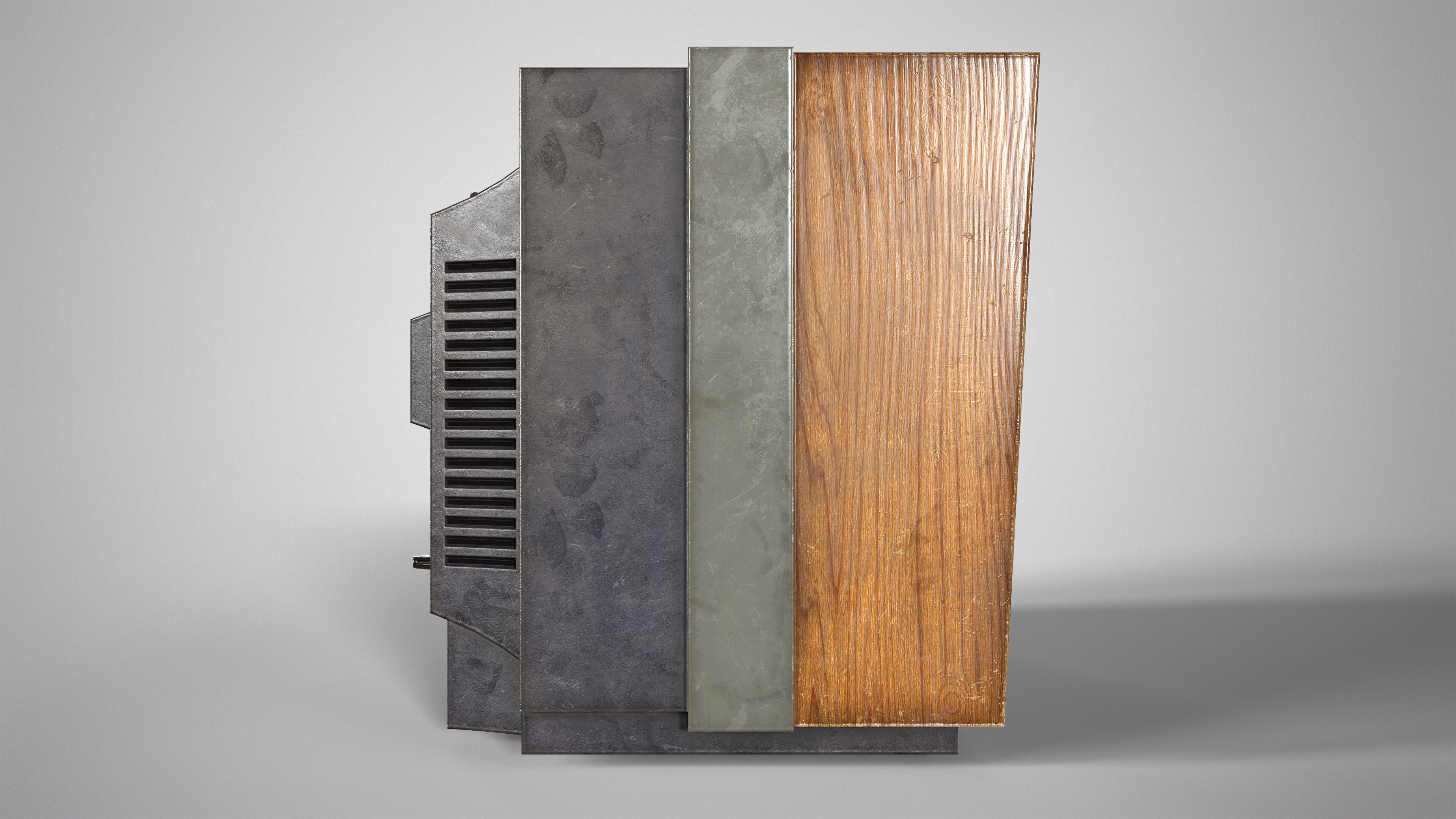 Retro TV - Vintage CRT Television Gameready Lowpoly Low-poly 3D model_7