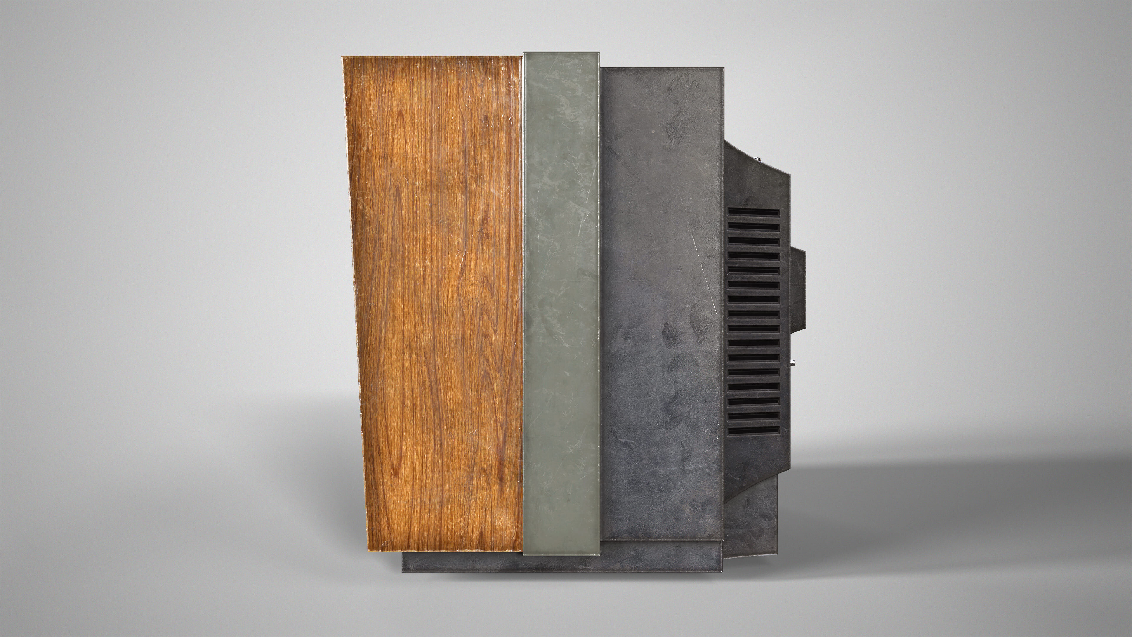 Retro TV - Vintage CRT Television Gameready Lowpoly Low-poly 3D model_8