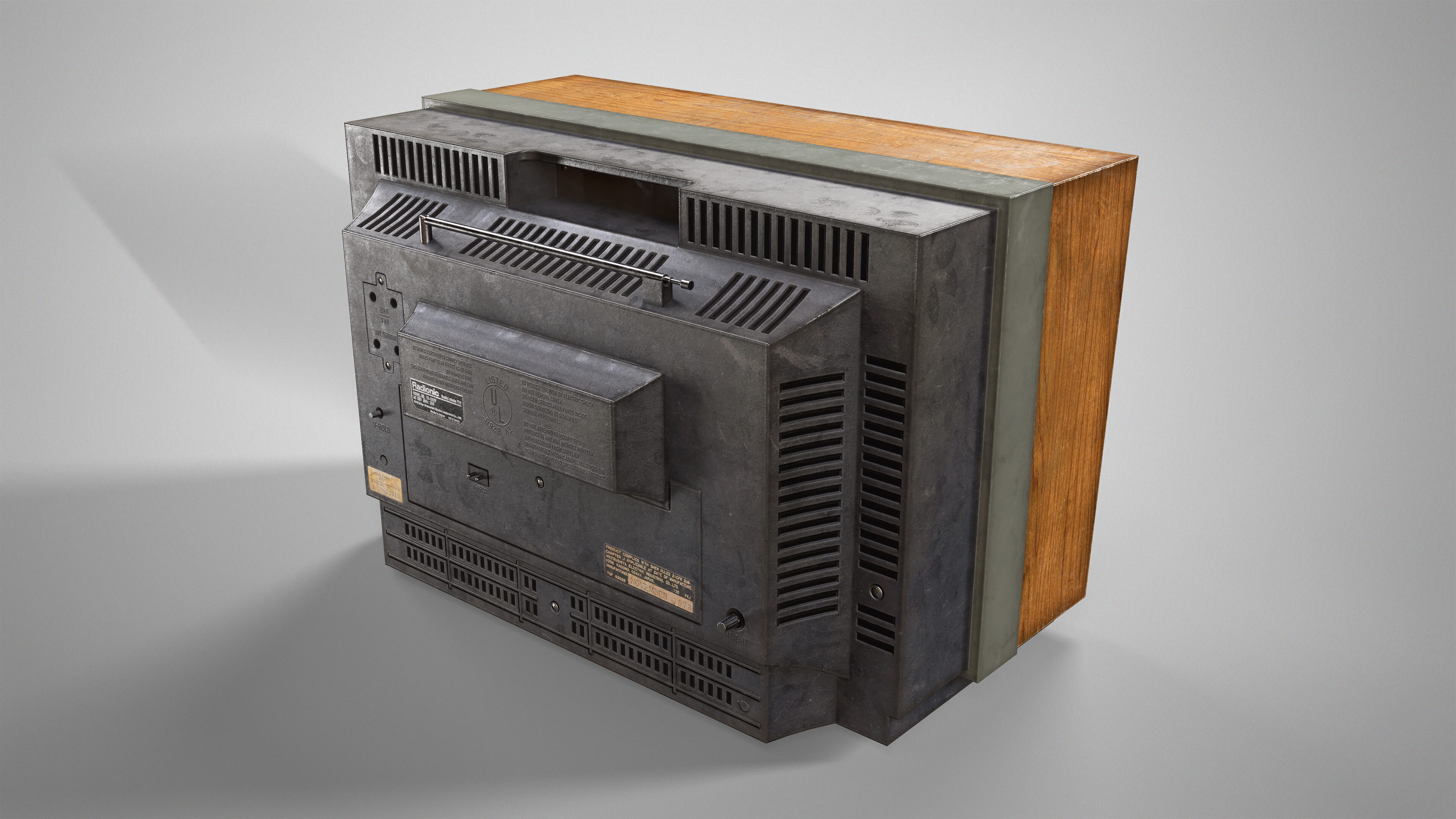 Retro TV - Vintage CRT Television Gameready Lowpoly Low-poly 3D model_10