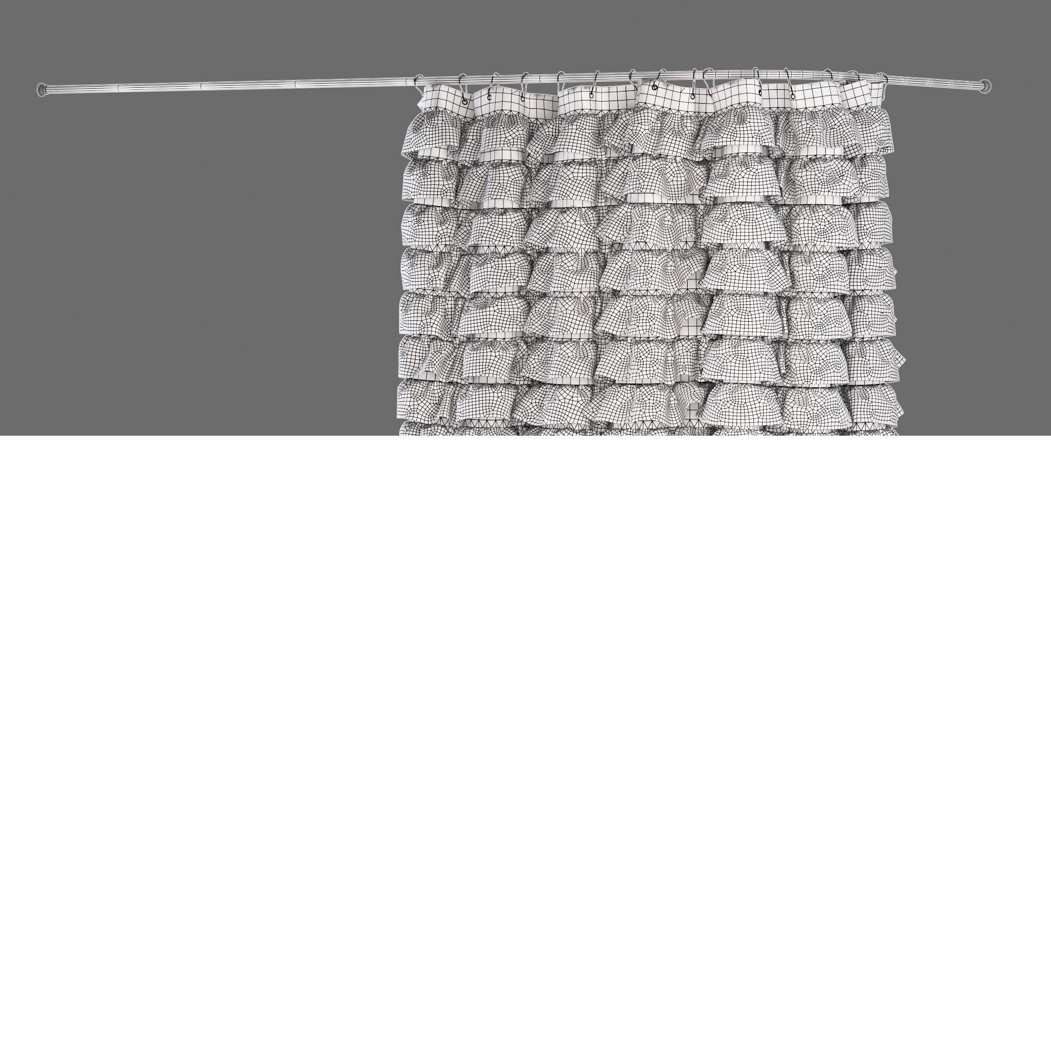 Bath Curtain Set 12 3D model_9