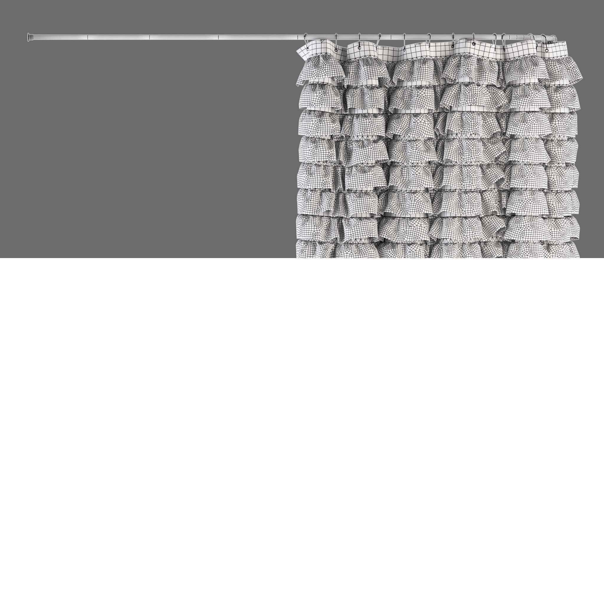 Bath Curtain Set 12 3D model_7