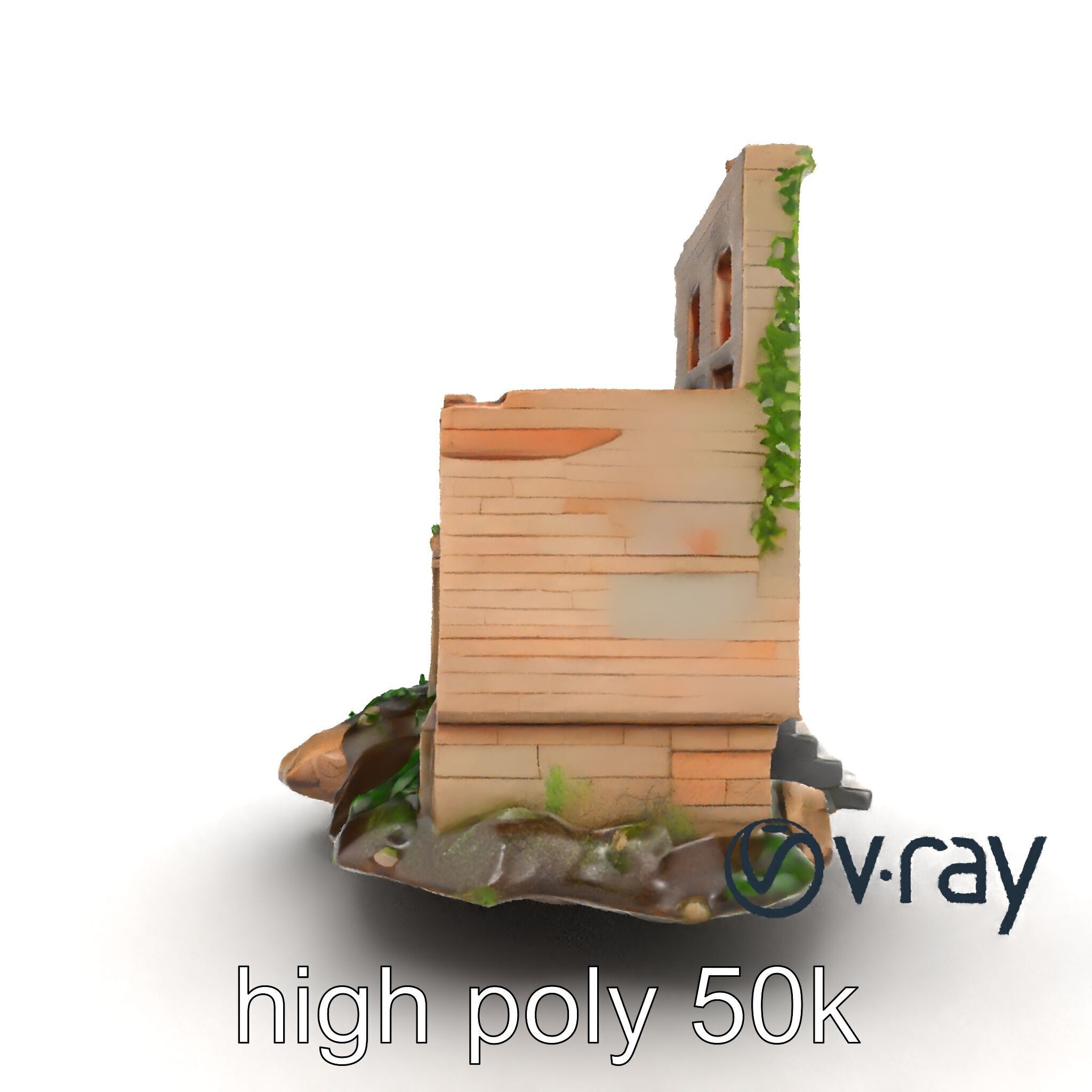 Abandoned House Ruin model pack Low-poly 3D model_28