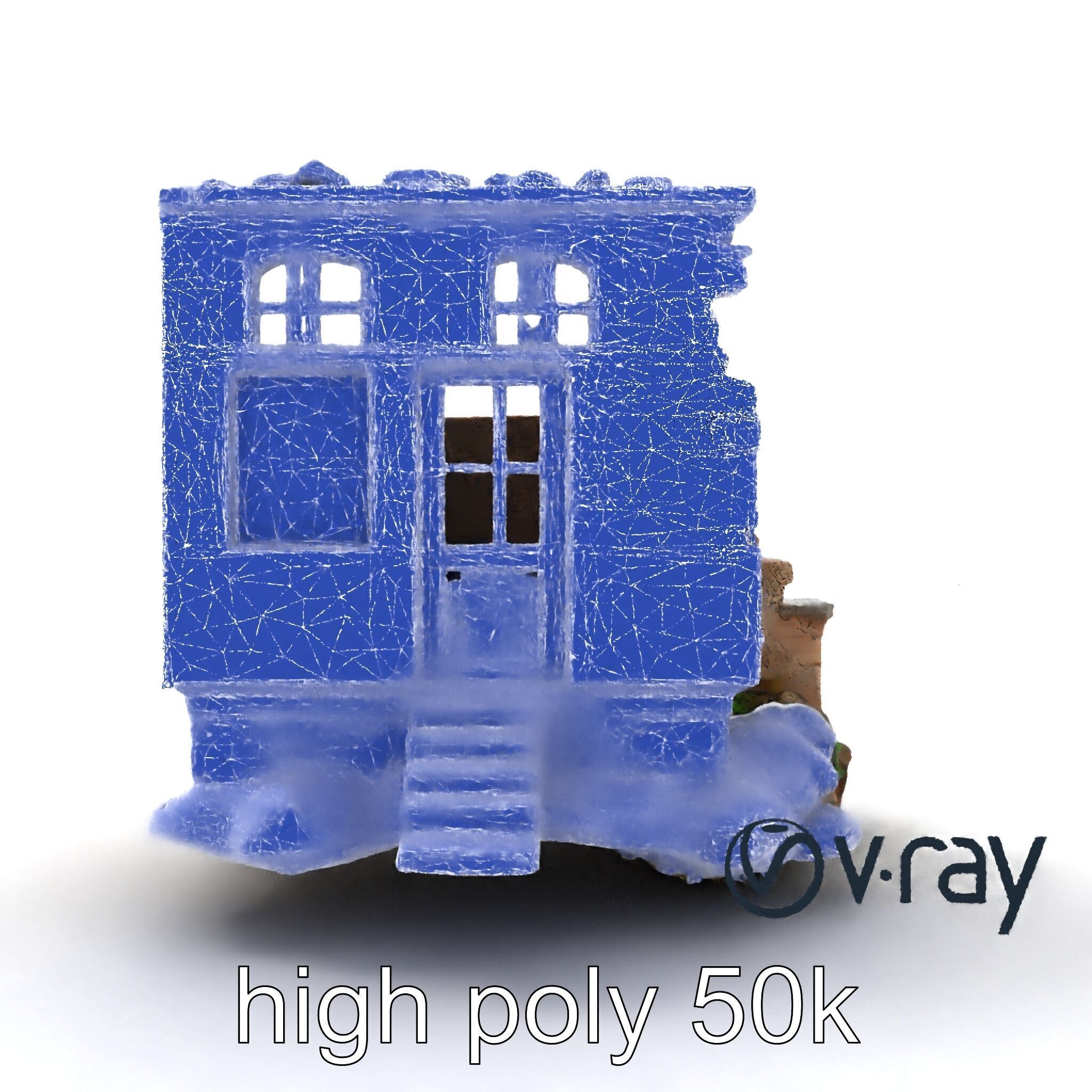 Abandoned House Ruin model pack Low-poly 3D model_22