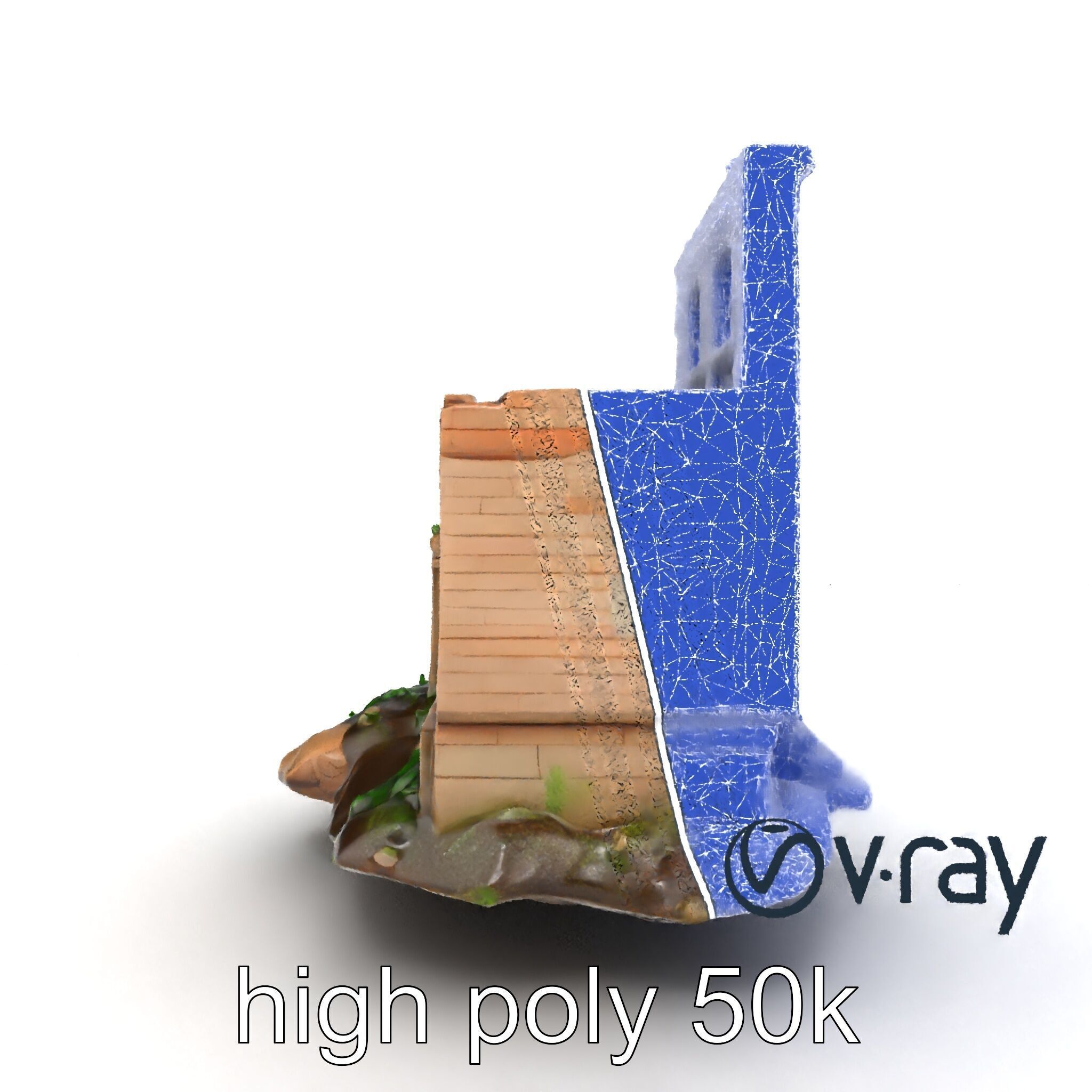 Abandoned House Ruin model pack Low-poly 3D model_25