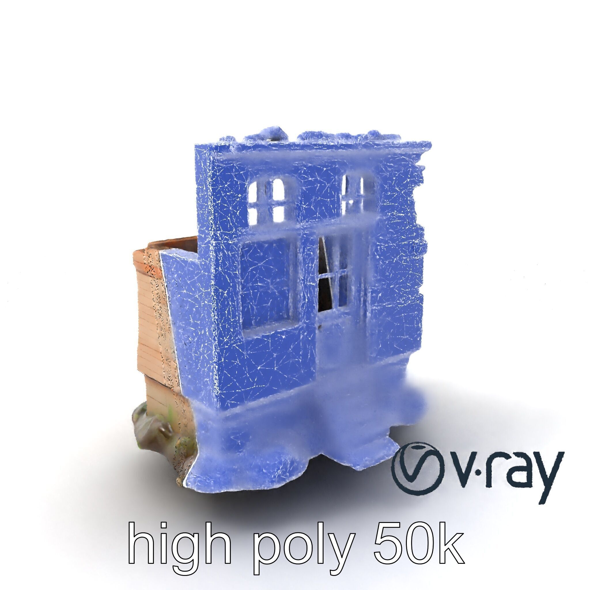 Abandoned House Ruin model pack Low-poly 3D model_1