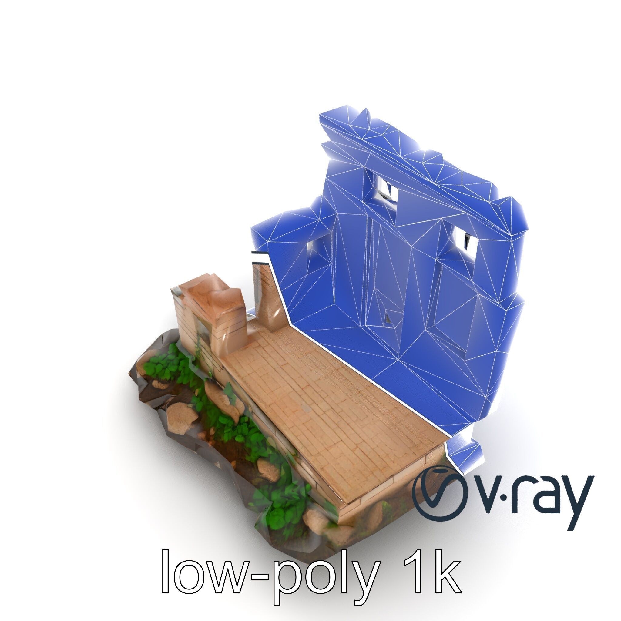 Abandoned House Ruin model pack Low-poly 3D model_26