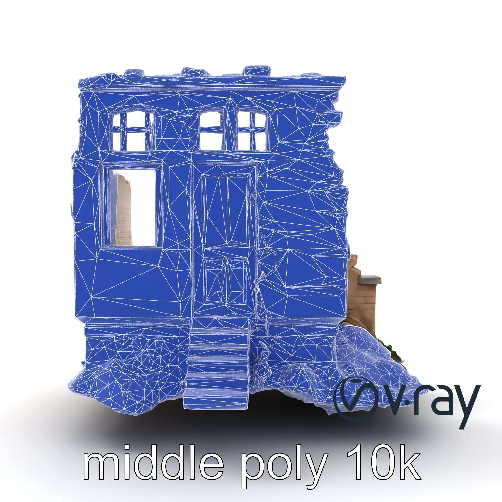 Abandoned House Ruin model pack Low-poly 3D model_20