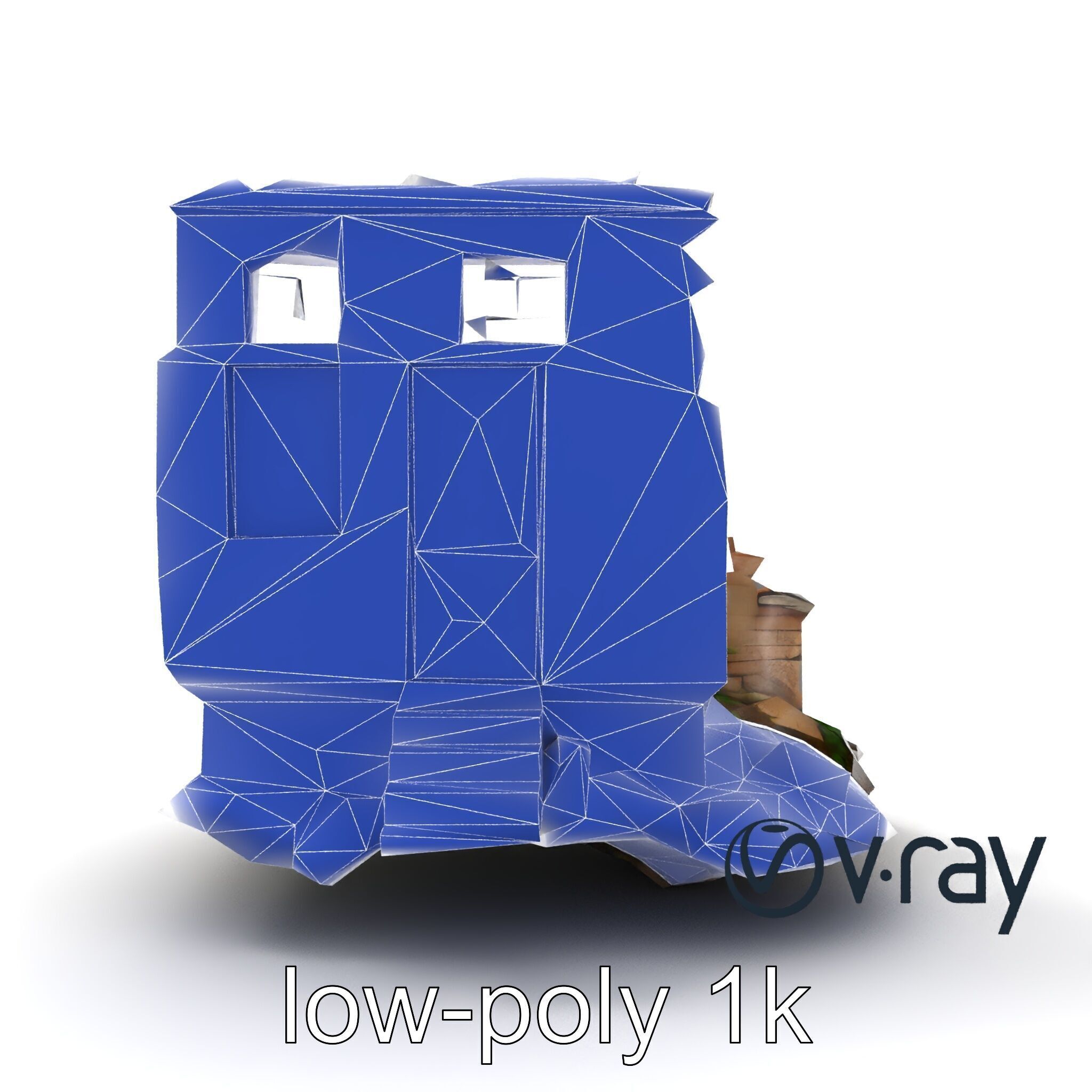 Abandoned House Ruin model pack Low-poly 3D model_15