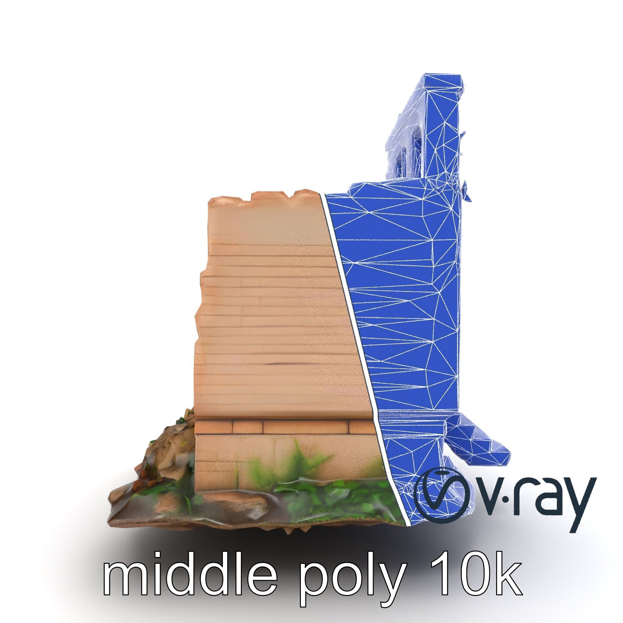 Abandoned House Ruin model pack Low-poly 3D model_19