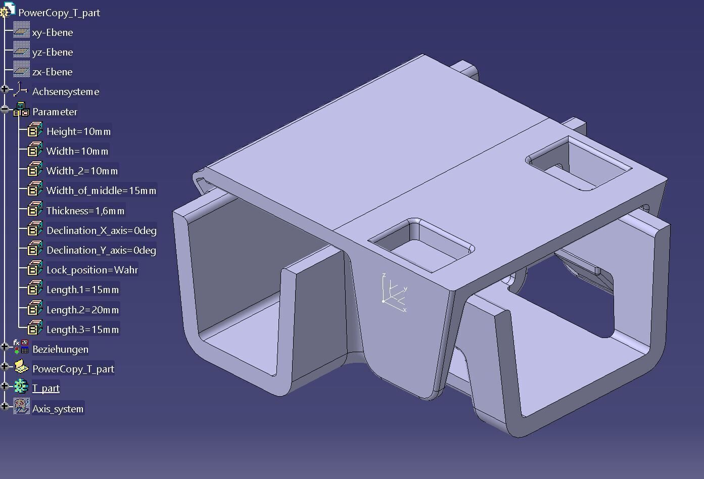Parametric T Part for floodlights and other products  3D model_2