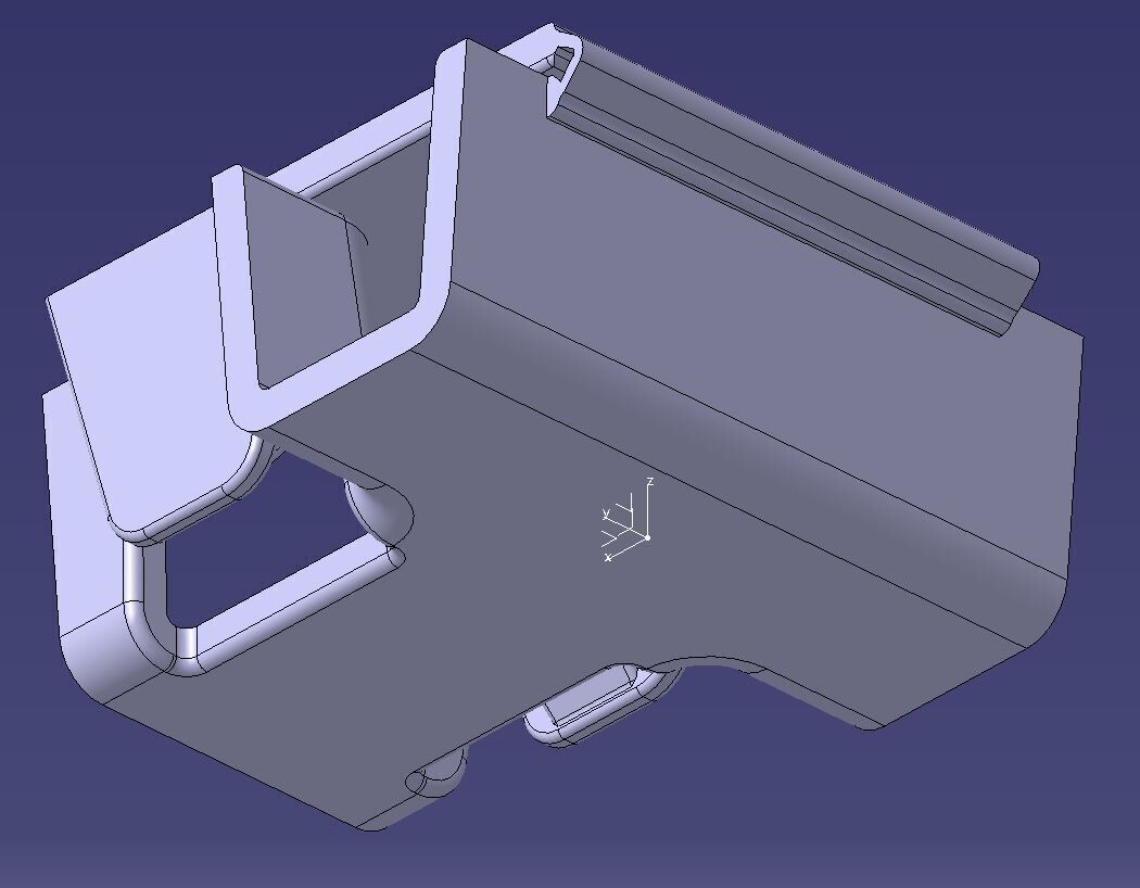Parametric T Part for floodlights and other products  3D model_1