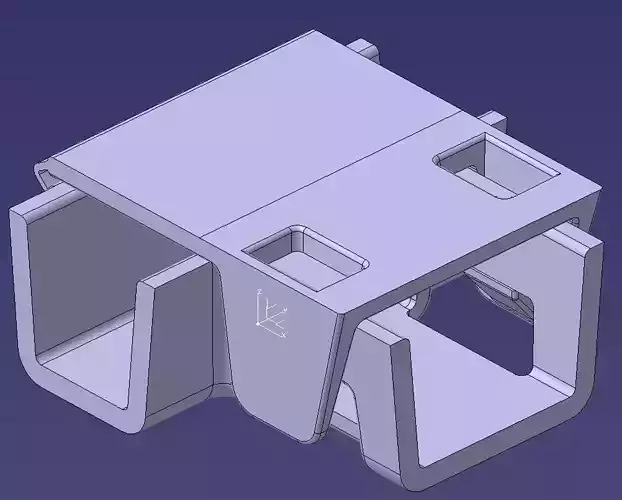 Parametric T Part for floodlights and other products  3D model