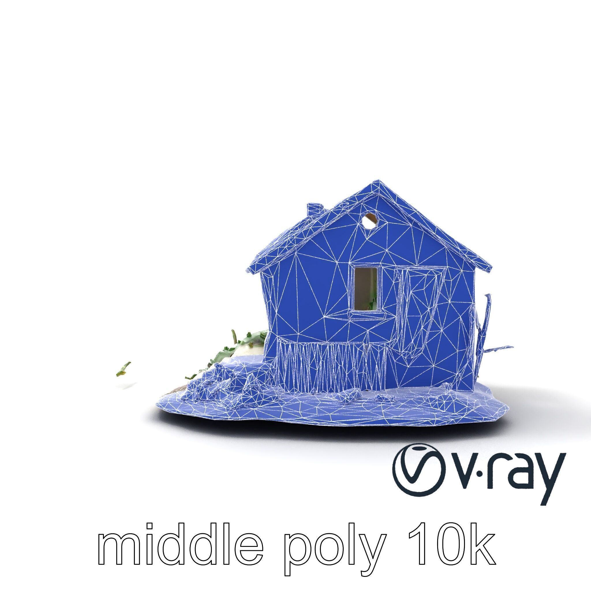 Dilapidated Forgotten House Remnant model pack Low-poly 3D model_26