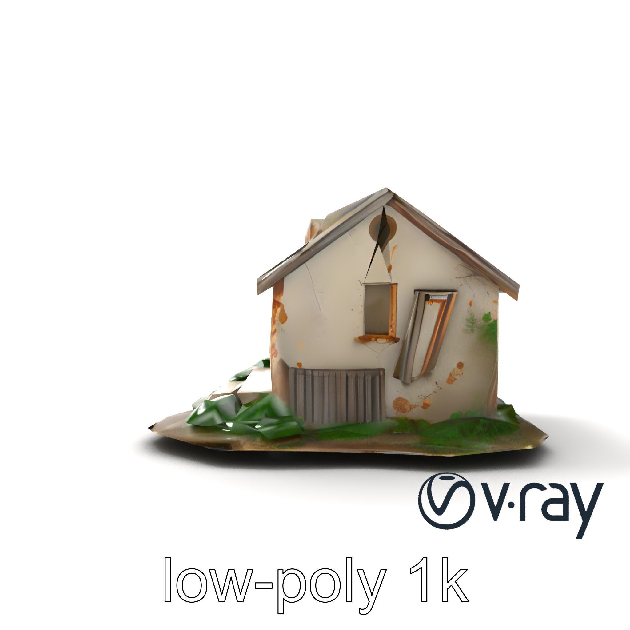 Dilapidated Forgotten House Remnant model pack Low-poly 3D model_18