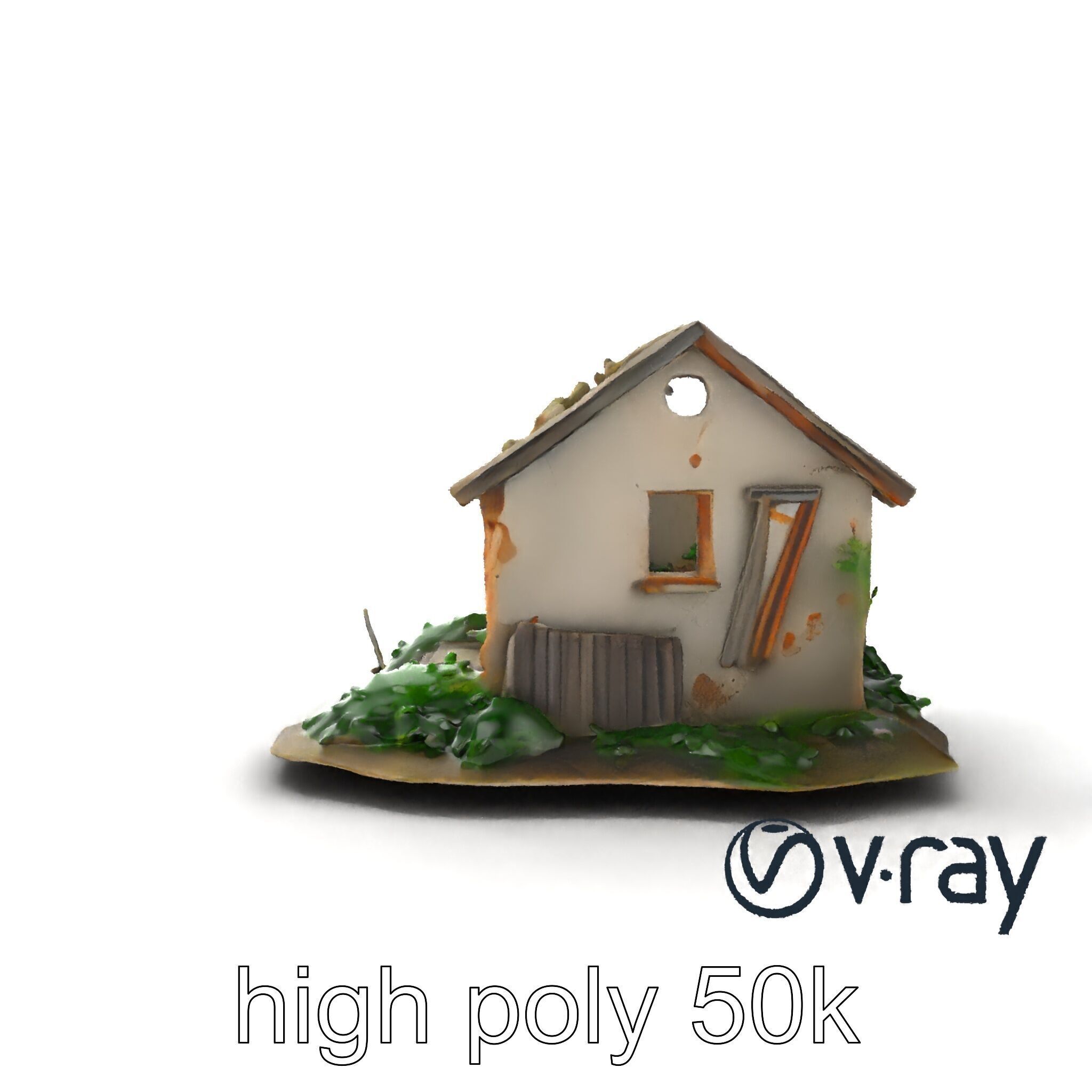 Dilapidated Forgotten House Remnant model pack Low-poly 3D model_29